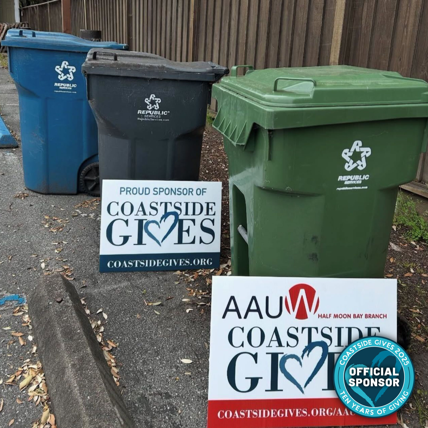 Thank you so much to Republic Services for helping us make Coastside Gives 2025 possible! We're going for big goals this year, $2 million raised in one day! And this wouldn't be possible without support from sponsors like Republic.
Give today to help us reach out goal! Visit the link in our bio.
#coastsidegives #coastsidegives2025 #givewhereyoulive #coastside #aauwhmb