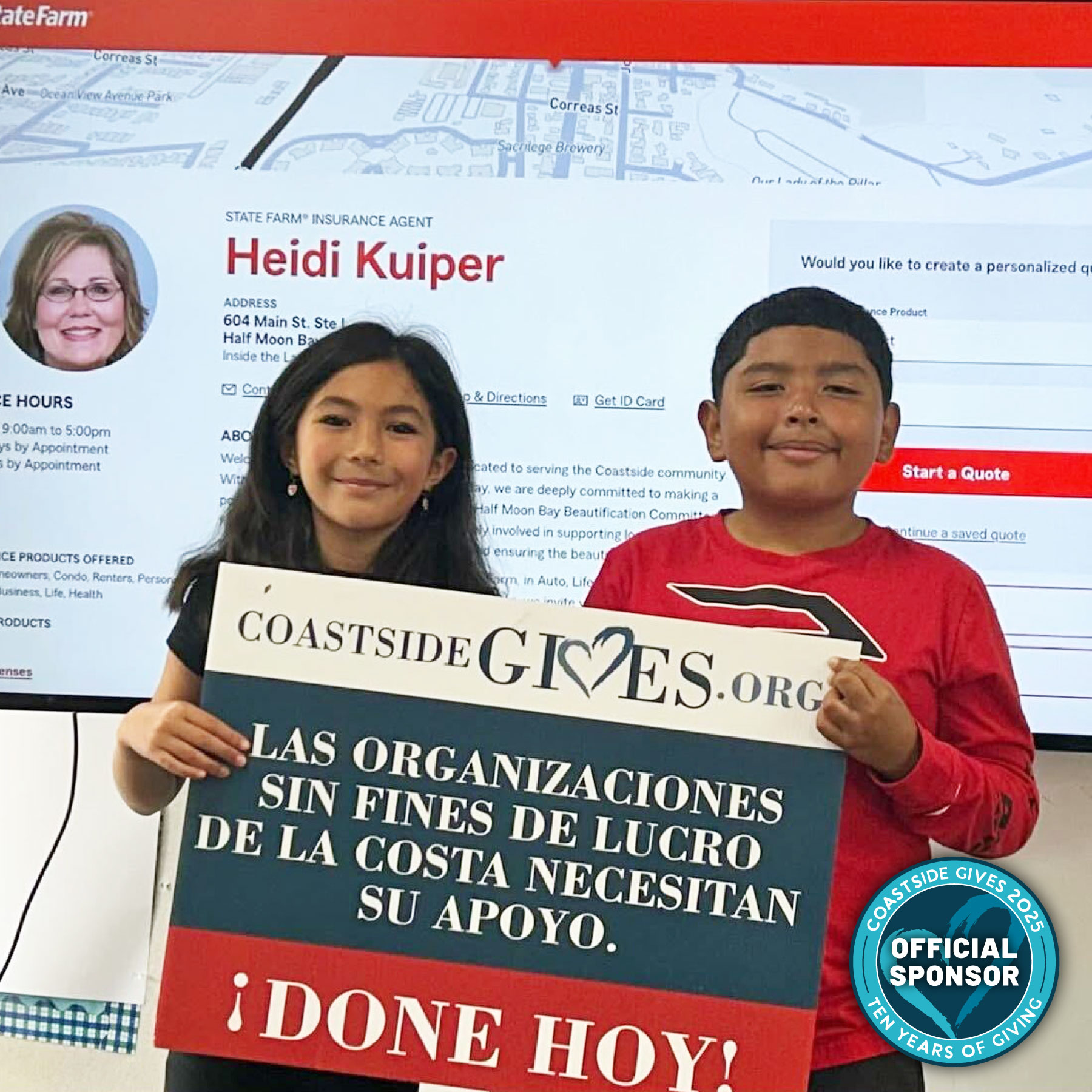 A million thank you's to repeat sponsors like local State Farm Agent, Heidi Kuiper! We've grown as an event over the past 10 years because of local givers like you. Thank you!
#statefarmheidikuiper #localinsuranceagent #statefarm #givewhereyoulive #coastside #coastsidegives #coastsidegives2025 #pescaderoedfoundation