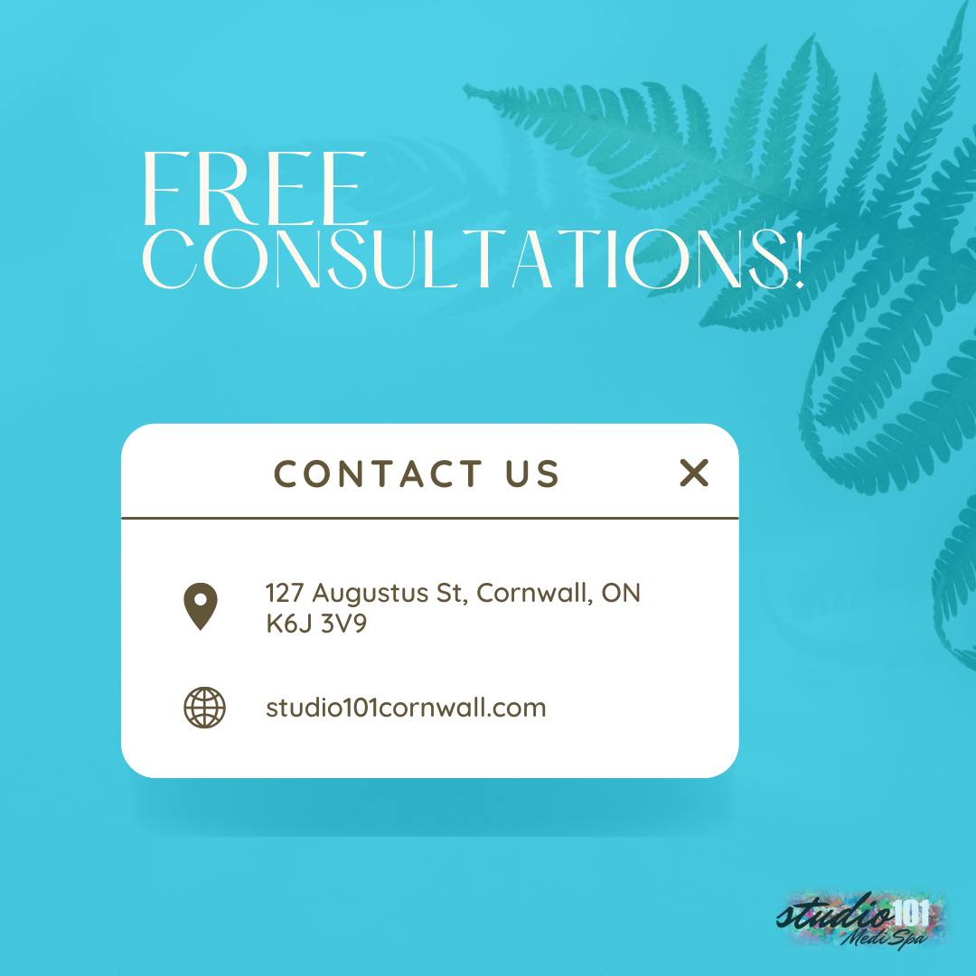 At Studio101 we offer free consultations for all of our services. We want to ensure that we understand our clients goals, manage expectations and results by providing customized treatment plans, leaving our client feeling confident before even starting!
Direct message us to book your consultation. 🌿