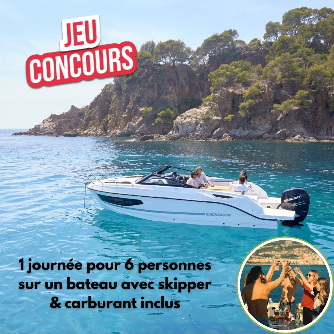 🥇 (#jeuconcours) A GAGNER UNE JOURNÉE BATEAU POUR 6 PERSONNES !!!
Tentez de remporter une journée sur un magnifique Quicksilver Cruiser 755 pour 6 personnes entre amis ou en famille, avec déjeuner & boissons inclus, au départ d'Antibes. ⛵️
Pour jouer :
- Suivre le compte Instagram @sachaboatservices
- Suivre notre page Facebook « Sacha Boat Services » https://www.facebook.com/sachaboatservices
- Like ce post
- Tag les personnes avec lesquelles tu voudrais partager cette journée bateau
Bonus : double tes chances en partageant ce post en story en nous mentionnant ☘️🤞🏼
Le vainqueur sera annoncé le samedi 07 juin 2025.
Bonne chance à tous 👌
#jeuconcours #concoursinsta #instalover #instagram #cannes #boatrental #yachting #sunset #sunsetlover #firework #monaco #sainttropez #frenchriviera #southoffrance