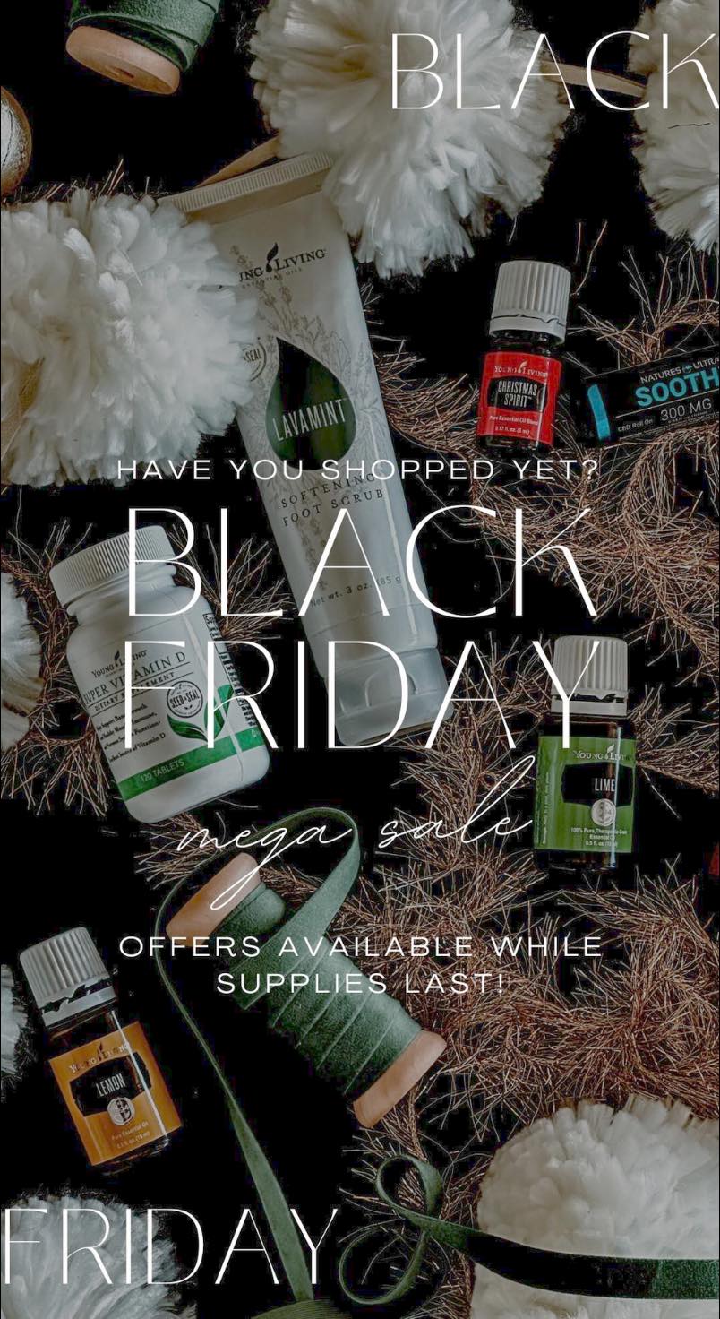 Oh goodness! Black Friday came early this year! 🤗
If you need to restock on your Young Living products, or want to try something new, do it now!
Up to 65% off sooo many items! 🎉🎉🎉
Check it out! You don’t have to purchase a kit or a lot of products to order! Want one thing? Order one thing! Just click the link and shop like you would from any other online store… Except, think of me as your personal shopping assistant. 😜
Message me if you are not sure where to start and I’ll help you figure out what you need! 😎
https://m.lfstps.com/A6Vv7/zz1BW