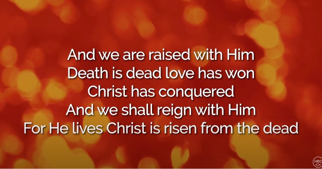 And we are raised with Him
Death is dead, love has won, Christ has conquered
And we shall reign with Him
For He lives, Christ is risen from the dead
HAPPY EASTER!!!!
https://www.youtube.com/watch?v=2Rs529D0HQU
