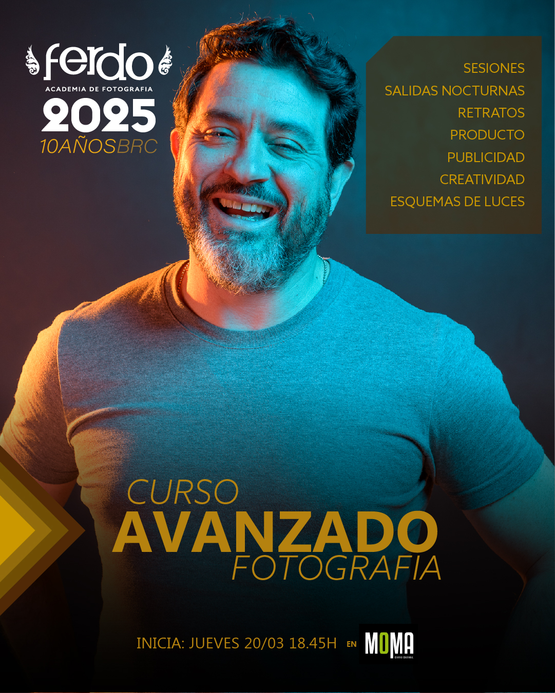 📸 ¡Curso Avanzado de Fotografía! 🌟 BARILOCHE
¿Listo para llevar tus habilidades fotográficas al siguiente nivel? En nuestro curso avanzado, te sumergirás en un mundo de técnicas innovadoras y oportunidades emocionantes en el campo laboral y publicitario. Si la fotografía para ti es solo un Hobbie, este curso también te ayudará a expandir tu perspectiva, animate!
📸 En cada clase, te espera una experiencia única. Sesiones prácticas y mucha teoría, explorarás una amplia gama de temas y técnicas fotográficas. Desde la planificación de tomas hasta la iluminación de estudio, te prepararemos para dominar todos los aspectos del arte fotográfico de nivel avanzado.
🌌 Emocionantes salidas nocturnas donde capturarás la magia del cielo estrellado y descubrirás los secretos de la fotografía nocturna profesional.
🖥️ Domina las habilidades de revelado y retoque profesional para dar vida a tus imágenes y destacarte en el mundo de la fotografía.
¡Reservá ahora y da el primer paso hacia una carrera fotográfica llena de creatividad sin límites! 🚀📷
👉 Suele completarse muy rápido, consultá por cupos antes de reservar. 👈
Inicia Jueves 20 de Marzo 18.45h
Se cursa ✅En Moma, Traful 210 / KM 5
+INFO: 👇
WAPP: 2944 493 1596
www.ferdoacademia.com/avanzado
#ferdo #fotografia #bariloche #escuelafotografia #estudiafotografia #fotoproducto #fotografianocturna #patagonia #cursos #cursodefotografia #FotografíaProfesional #fotografiacallejera