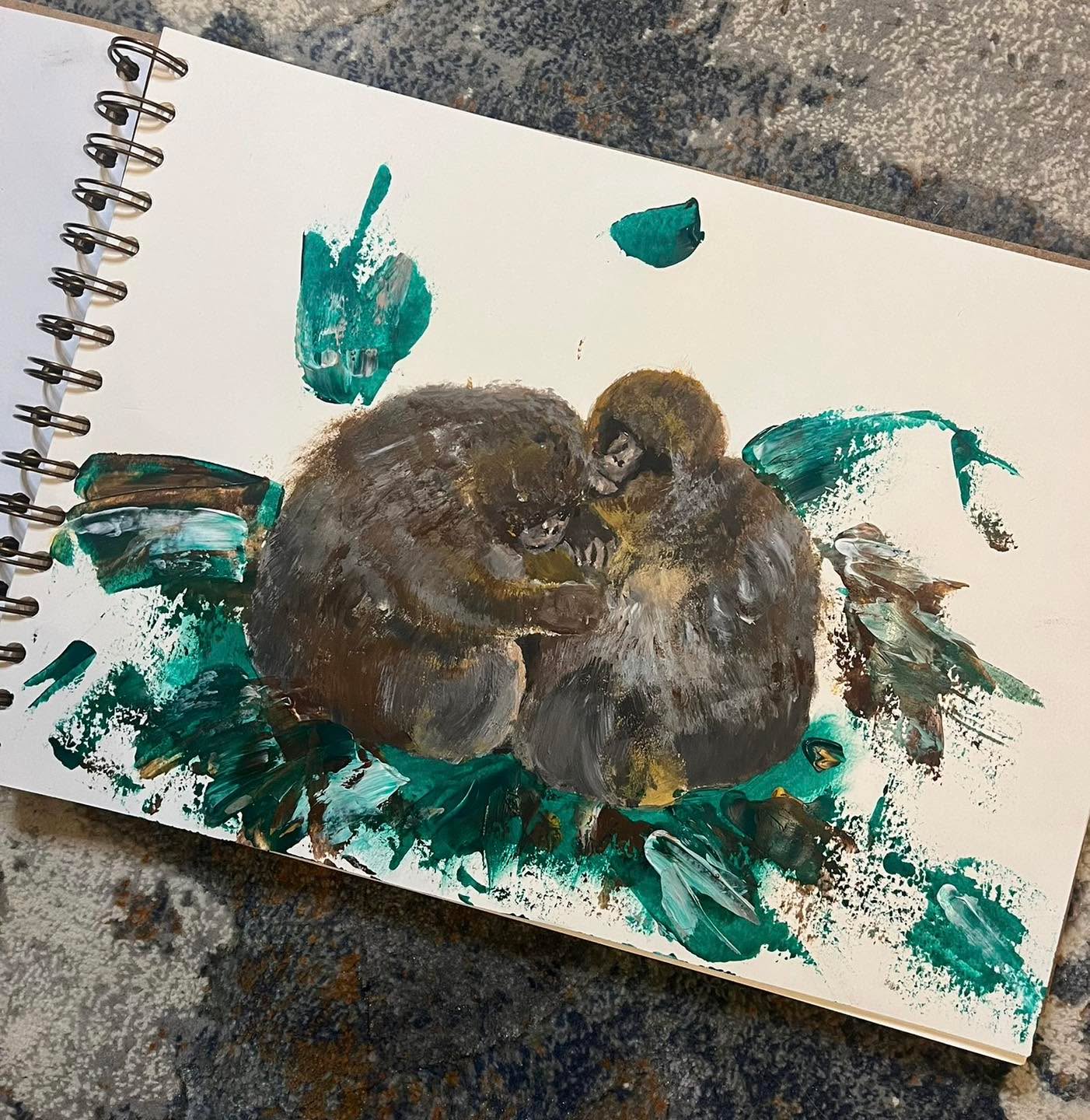 One of my favourite sketchbook pieces 🐒🐒
#barbarymacaque