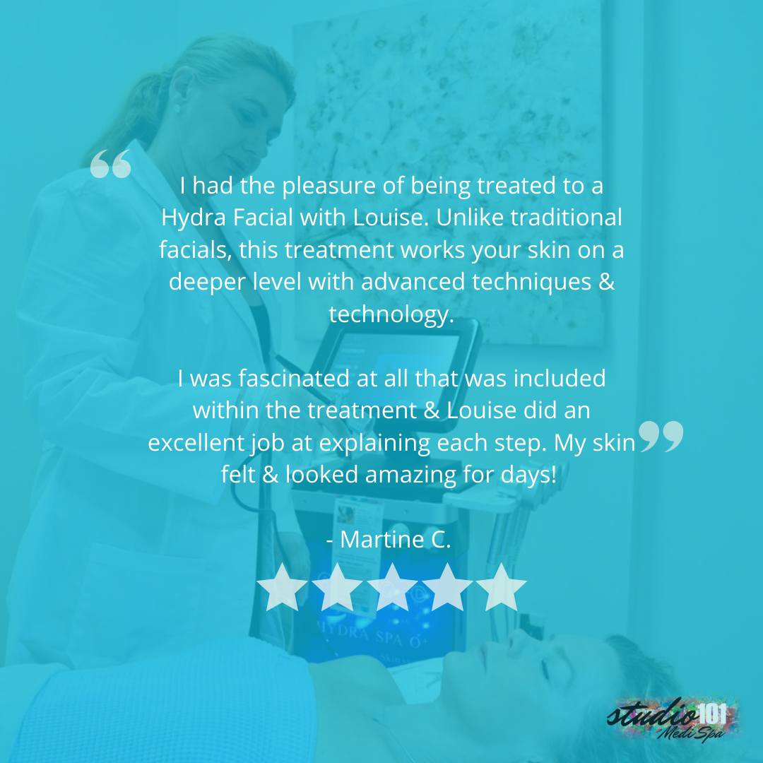 ⭐⭐⭐⭐⭐
Thanks for the review, Martine! 💛
#studio101medispa #hydrafacial #selfcare