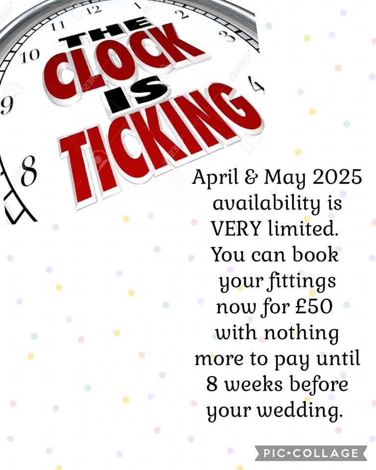 A quick review of my diary and I'm about to close my books for April & May 2025 weddings now
#2025bride #weddingseason #brides #bride #bridesmaidalterations #bridetobe #bridesmaids #2025bridetobe #wed4less #wed2b #swadlincote #dressmaker #bridalseamstress #swadlincoteweddings #weddingdress #weddings #bridalalterations #sewing