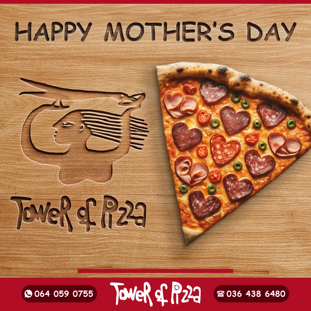 ๐ท๐ Cheers to the incredible women who make it all happen! This Motherโs Day, bring Mom to Tower of Pizza for a feast as delightful as she is. We're treating every mom to a complimentary sherry or liqueur, the perfect toast to her love and dedication.
Celebrate with delicious pizzas, cosy ambience, and a sip of something specialโbecause today, we honour mothers, the true heartbeats of our families!๐ธ๐
#MothersDay #TowerofPizza #CelebrateMom #Pizza #Dessert #Drakensberg #Holiday #Resturant #MothersdaySpecial #Special