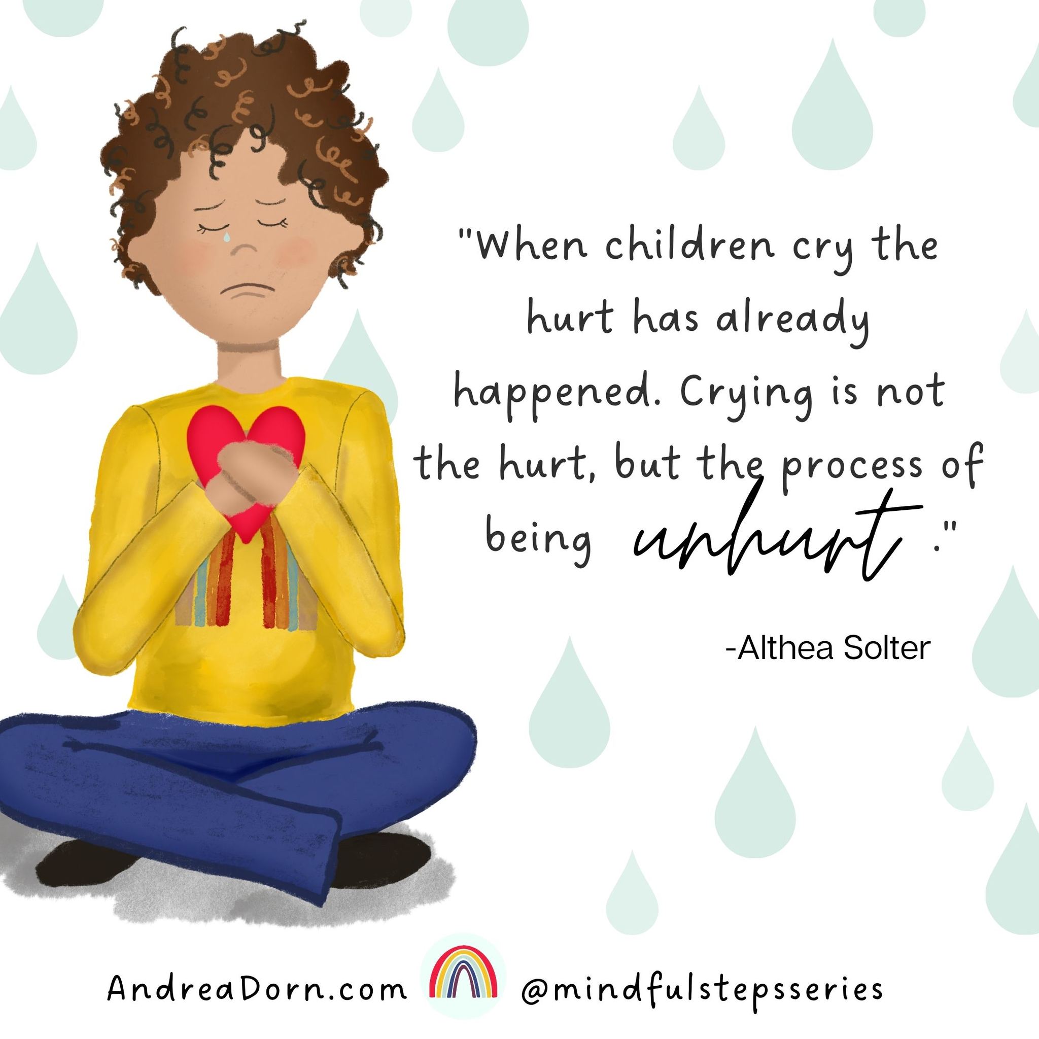Emotion expression is a crucial part of growing and healing. ❤
#mindfulstepsseries #griefandloss #grief #grifjourney #loss #emotionexpression #copingskills #allowyourselftofeel #normalizefeeling #sel #socialemotionallearning #socialworkersofinstagram #childpsychologistsofinstagram #montessori #socialemotionaldevelopment #montessoriathome #normalizegrief #quotes #childhoodloss #childhoodloss #motherhoodunplugged #itsokaytofeel #cryingishealing
