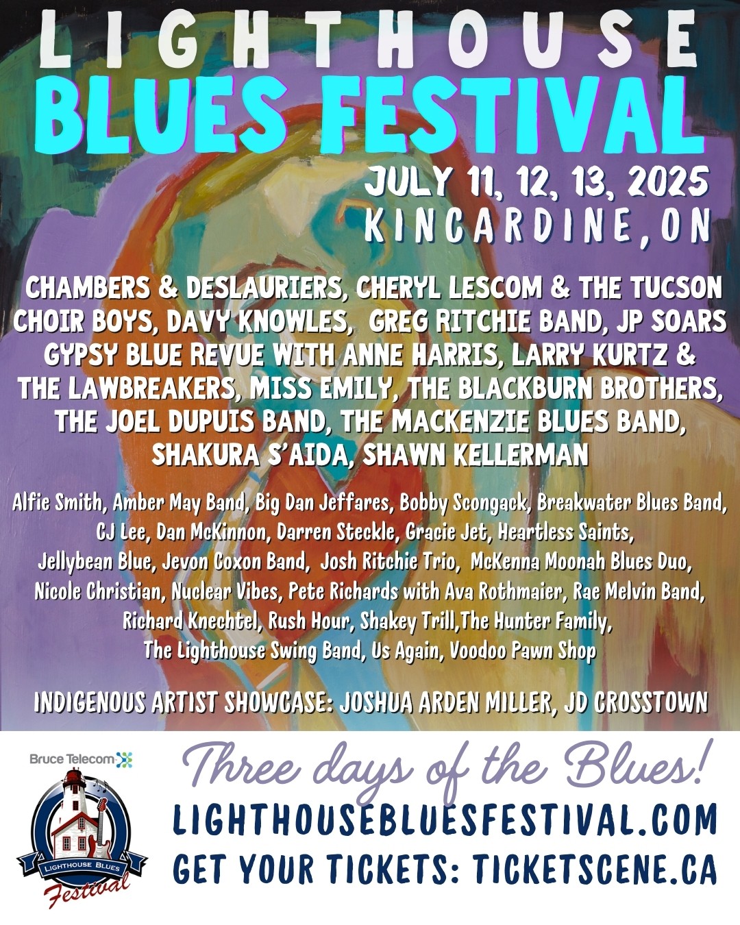 In beautiful lakeside Kincardine, the "Best Little Blues Festival in Ontario!" Over 40 artists on 7 stages!