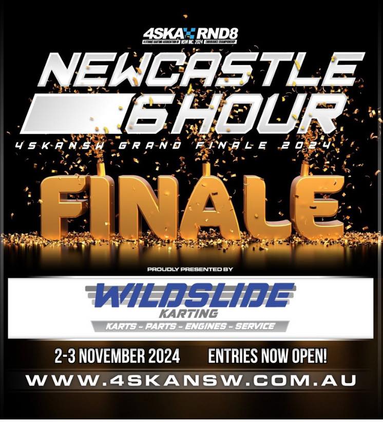 A triple reminder to our teams, family & friends.
Entries close this Sunday 9pm for The Grand Finale at Newcastle.
Tickets are available for our presentation evening on the 9th of November ! Please grab some tickets so we can plan the event details. Visit 4SKANSW for tickets.
Tickets are available for our final engine draw of the year to be drawn at the presentation night. Visit Wildslide motorsports page to purchase engine tickets.
Thanks all, it’s a big few weeks ahead.