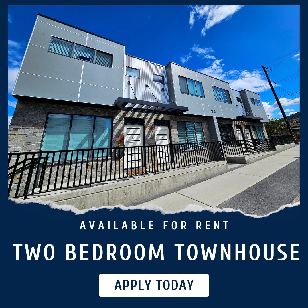 Available to Rent Now! A beautiful 2 bedroom 2 bath townhouse in downtown Penticton BC.
For more information please call 250-486-4224 or apply online at https://chasevalley.ca/rental-application/