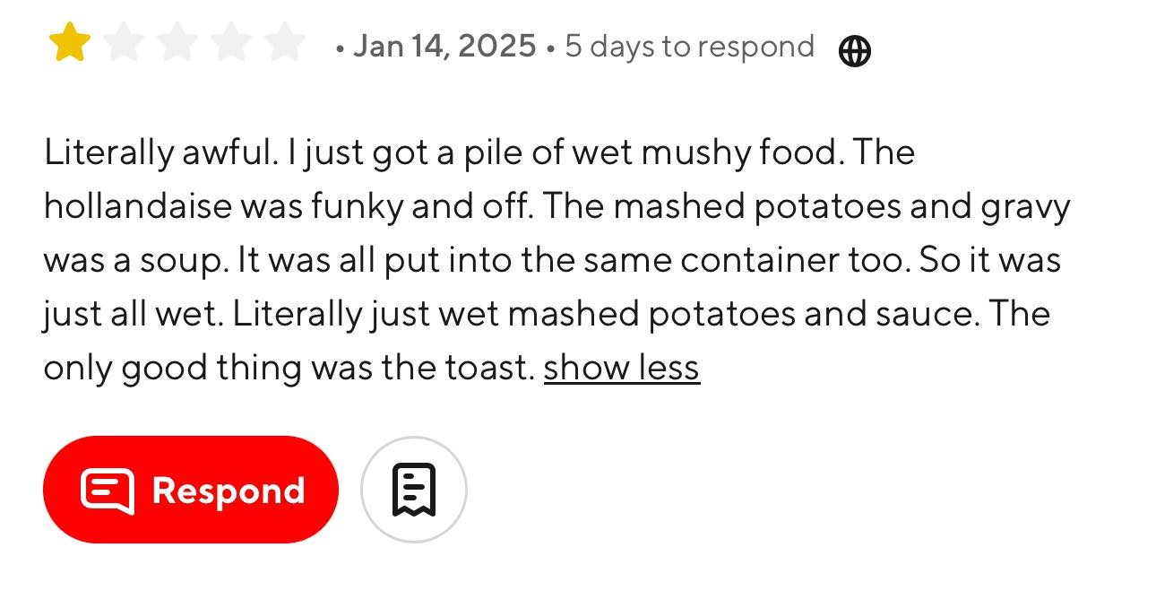 Reviews are a trip. You’d think every pancake we serve is a life-or-death situation. But hey, we get it—breakfast and lunch is serious business.
We’ve seen it all:
⭐️⭐️⭐️⭐️⭐️ - ‘Changed my life, I wept into my syrup.’
⭐️ - ‘They don’t serve crepes.’
Once someone told us it was against the law to not carry 1% milk 😂
From the review, you don’t see why their skillet was a mushy mess and the hollandaise “tasted funky.” So we attached said customers order. Not sure what they expected, they chose everything including topping their mashed potatoes with gravy and hollandaise 🤔
We are human made business, ran by humans, for the humans. We get issues arise and we take care of them the best we can.
We believe in not trusting strangers on the internet and coming in to form your own opinion. Hope to see you soon ❤️ 🥞
#Tucson #momandpopshop #tucsonaz #localdiner #tucson #supportlocal #thingstodointucsonarizona #tucsonarizona #tucsonlocalbusinesses #supportsmallbusiness #TucsonFoodie #tucsonbreakfastspot #tucsonfoodie #thingstodointucsonaz #thingstodointucsonaz #BreakfastLovers #easttucson #tucsonbreakfast #tucsonlocal #tucsonrestaurants