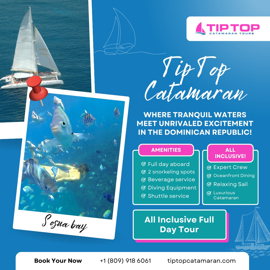 Unwind, explore, and make memories on Tip Top Catamaran! ⛵🌅
As the sea unveils its treasures, our catamaran gracefully sets sail toward Ocean World Marina. Indulge in a delectable feast aboard, surrounded by the vastness of the open ocean. 🌴
Book online now and enjoy a 10% discount on our all-inclusive full day tour, priced at $79! 🌊⛵
#tiptopexperience #sailwithus #underwaterdiscovery #catamaranluxury #caribbeanadventure #savorthesea #northcoastmagic #adventureawaits #bookonlinesavemore #unforgettablejourney #snorkelandsail