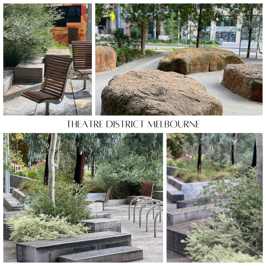 I managed to take a few days to explore the gorgeous city of Melbourne - this was a stunning little park I came across while walking through the theatre district, surprisingly comfortable seats, muted coloured planting and rustic materials. #melbournecity #landscapedesign #publicpark