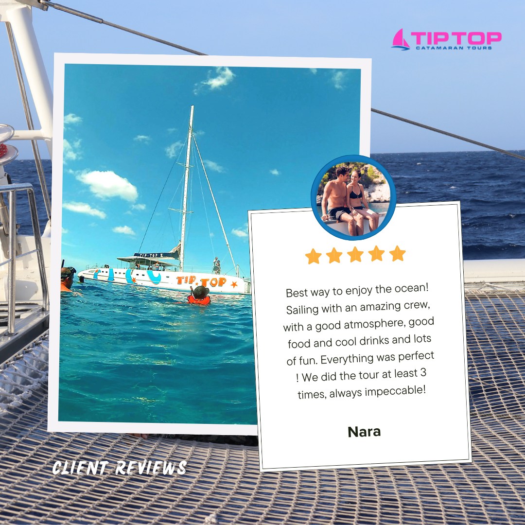 Happy to share another great experience from our client! 🌊💙
As your hosts, we appreciate the opportunity to make your moments at sea special. Eager to create your own ocean memories? Book now and let us curate an unforgettable experience for you! 🚤☀️ Join the Tip Top Catamaran family, where gratitude sets sail with every journey. We look forward to welcoming you on board! ⛵✨
#booknow #tiptopcatamaranadventure #seastheday #adventureawaits #sailawaywithus #gratitudeatsea #oceanmagic #sailing #beachlife #travel #tourist #bluesea #traveltheworld #islandlife #diveboat #diving