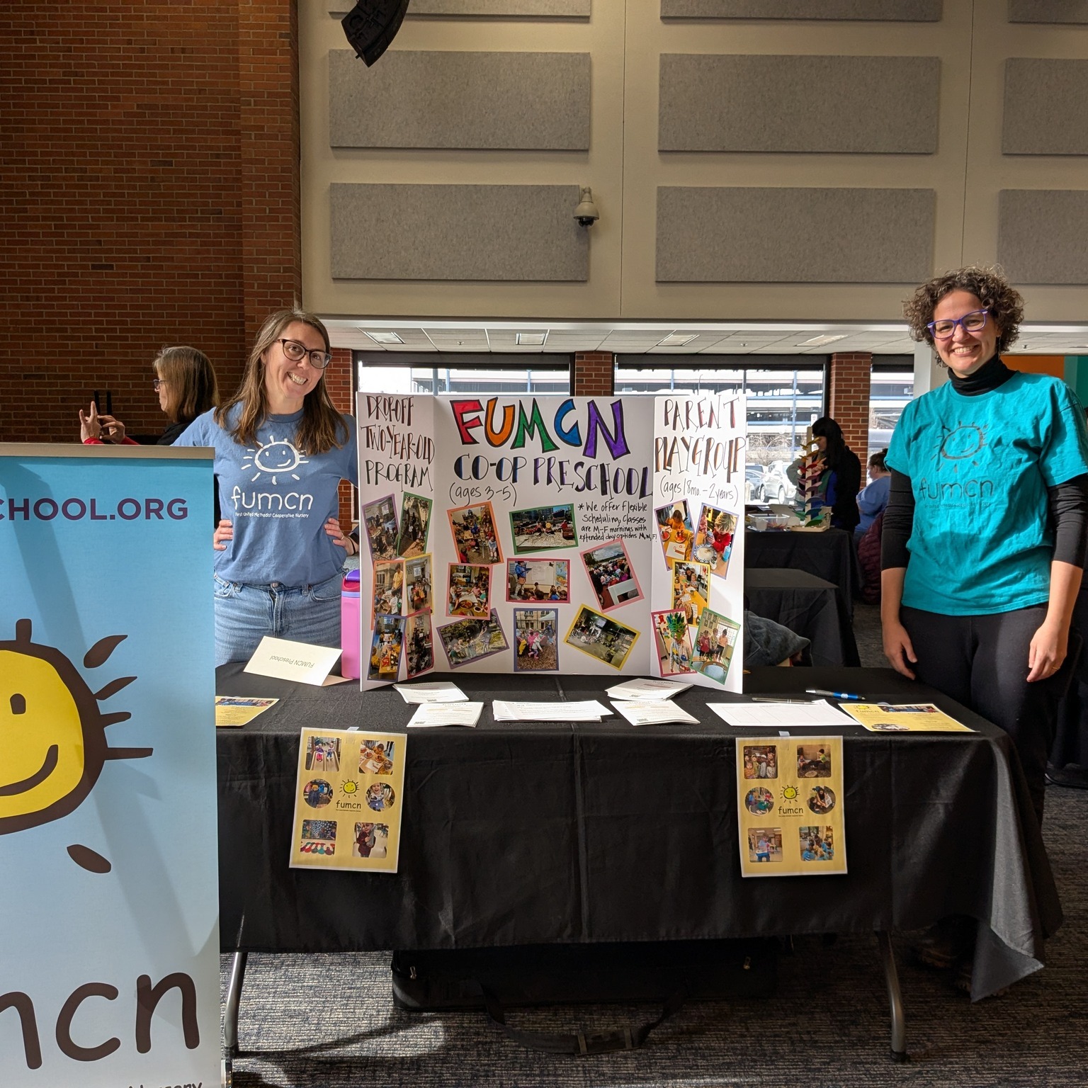 We are at the Ann Arbor District Library Preschool Expo until 4pm. Come say hi and learn all about FUMCN.
