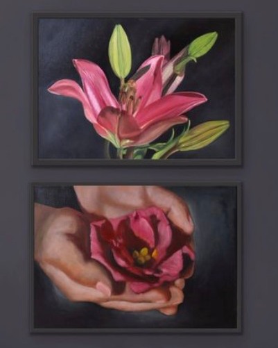 The rich red tones in these pieces always remind me of the warmth and depth that flowers bring to a room. The Stargazer lily and paper roses in these hues were a joy to paint, with each brushstroke capturing a bit of passion and life.
#OilPainting #FloralArt #StarGazerLily #RedPaperRose #gemdebustos