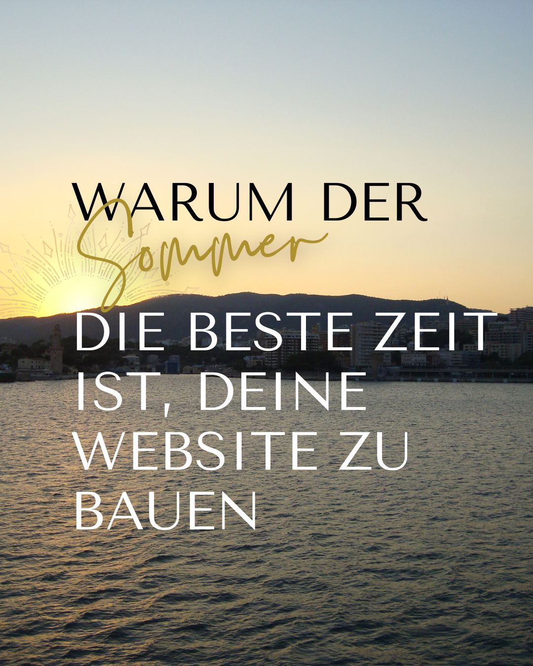 Die meisten schieben den Websitebau immer wieder auf.
„Zu beschäftigt“, „zu wenig Zeit“, „nicht der richtige Moment.“
Dabei ist gerade der Sommer ideal:
🌴 Weniger Meetings
🌴 Weniger Ablenkung
🌴 Mehr Raum für Kreativität
Wenn du dir jetzt Zeit nimmst,
wirst du im Herbst strahlen –
während andere noch überlegen, wie sie starten sollen.
🌺 Stay tuned – bald kommt etwas, das dich dabei unterstützt.
#WebsiteAufbauen #SommerBusiness #Selbstständigkeit2025 #OnlinebusinessAufbauen #WixWebsite #BusinessMitLeichtigkeit #WebsiteStrategie #SummerFlow #WebsiteSummercamp #websiteselbsterstellen #sichtbarkeit #onlinebusiness #selbständig #businesstipps #onlineunternehmen #webseiteerstellen #webseitenplanung #webseitengestaltung #businesswebseite
