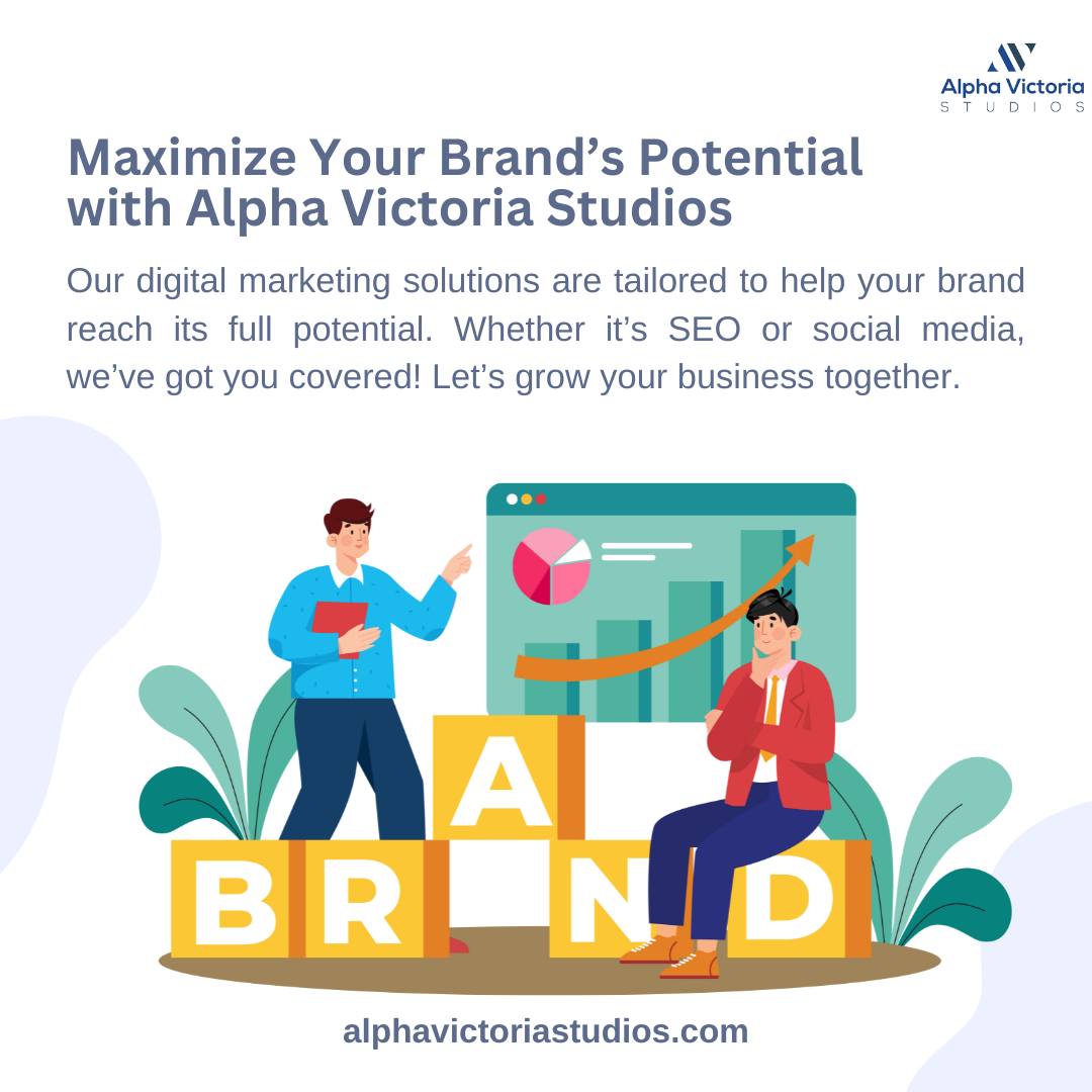 Maximize Your Brand's Potential with Alpha Victoria Studios || Our digital marketing solutions are tailored to help your brand reach its full potential. Whether it's SEO or social media, we've got you covered! Let's grow your business together.
Visit :- https://www.alphavictoriastudios.com/
#DigitalMarketing #BrandGrowth #SEO #SocialMediaMarketing #ContentCreation #MarketingSolutions #AlphaVictoriaStudios #OnlineSuccess #BusinessGrowth #MarketingExpert