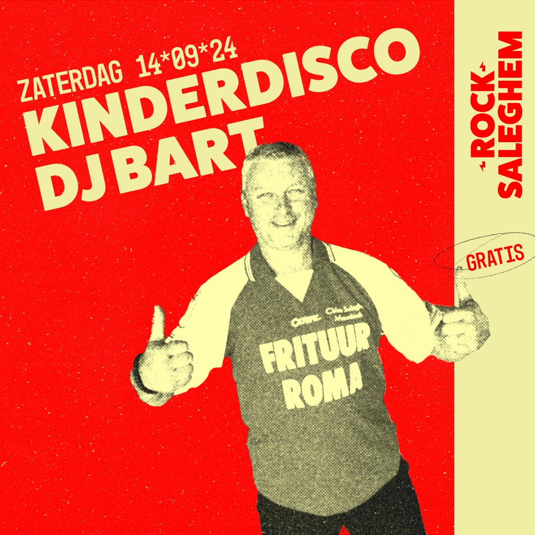 Dj Bart speelt ook dit jaar weer de beste dansplaten voor uw jonge spruit. Iedereen welkom vanaf 15u. Ouders kunnen al iets drinken aan de bar.
#kinderdicso #GRATIS #festival #minifuif #maxipret