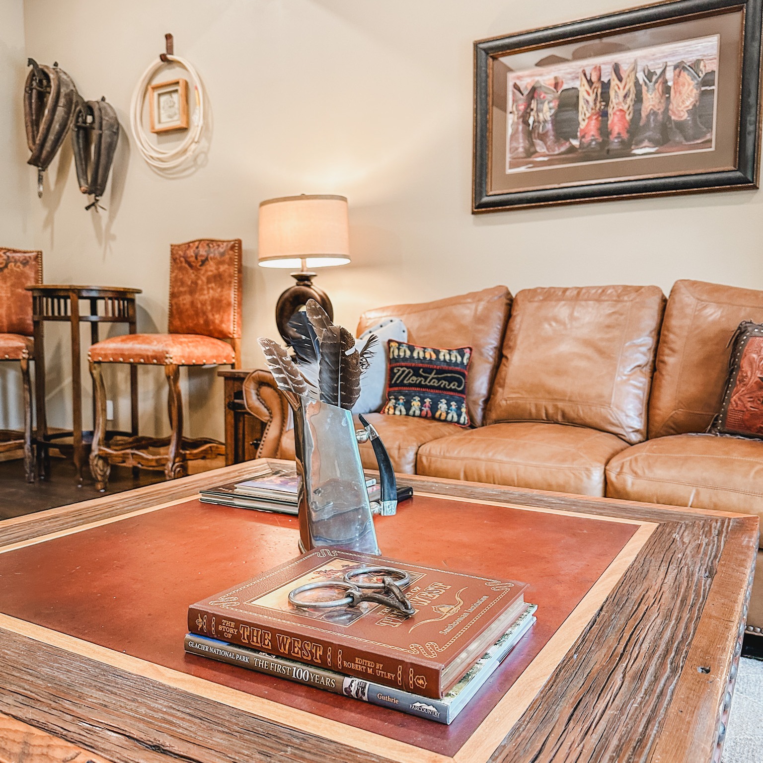 Would you believe that this is a barn apartment?
The transformation of this ordinary space into a luxury barn apartment was so much fun. We love utilizing personal items such as these equestrian memorabilia to create a space unique to our client's taste and lifestyle.
Stronghold Design Studio
7975 Hwy 35 Bigfork, MT 59911
406.607.0769
#strongholddesign #bigforkmontana #interiordesign #interiordecor #interiordecorator #westernchic #customdesigns #luxurydesign #customenvironments #furnituredesign #designinspiration #architecturalinteriordesign #flatheadlake #bigforkchamberofcommerce #whitefishmontana #kalispellmontana