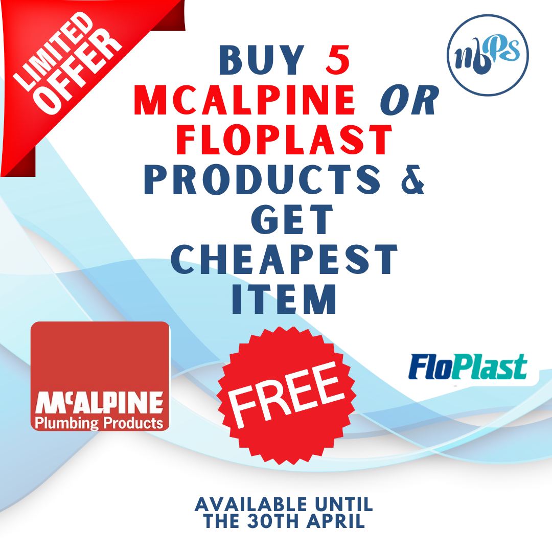 Shop our new April promo! Buy 5 Mcalpine or Floplast products and get the cheapest item free.