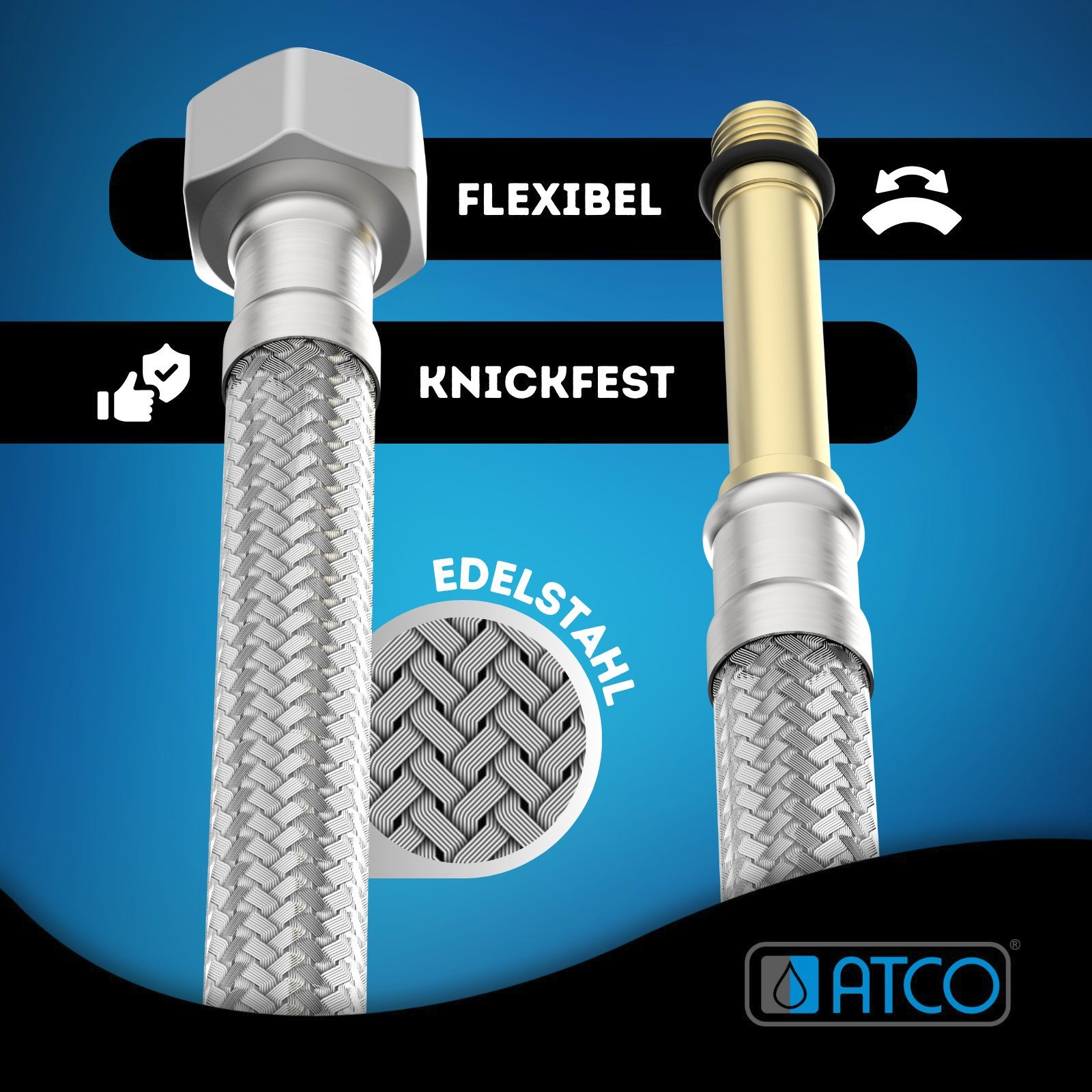 Sicher ist sicher. ✅
ATCO® - Flexible Panzerschläuche als Verbindungsschlauch oder Anschlussschlauch für die Sanitärinstallation bzw. Armatur.
Umgangssprachlich auch "Flexschlauch" genannt. Schläuche auf Wunschmaß produzierbar.
#Flexschlauch #Panzerschlauch #Anschlussschlauch #Verbindungsschlauch #Armatur #Küchenarmatur #Waschtisch #Waschtischarmatur #Wasserhahn #Spültisch #flexibler #Schlauch #Sanitär #Küche #Bad #Eckventil