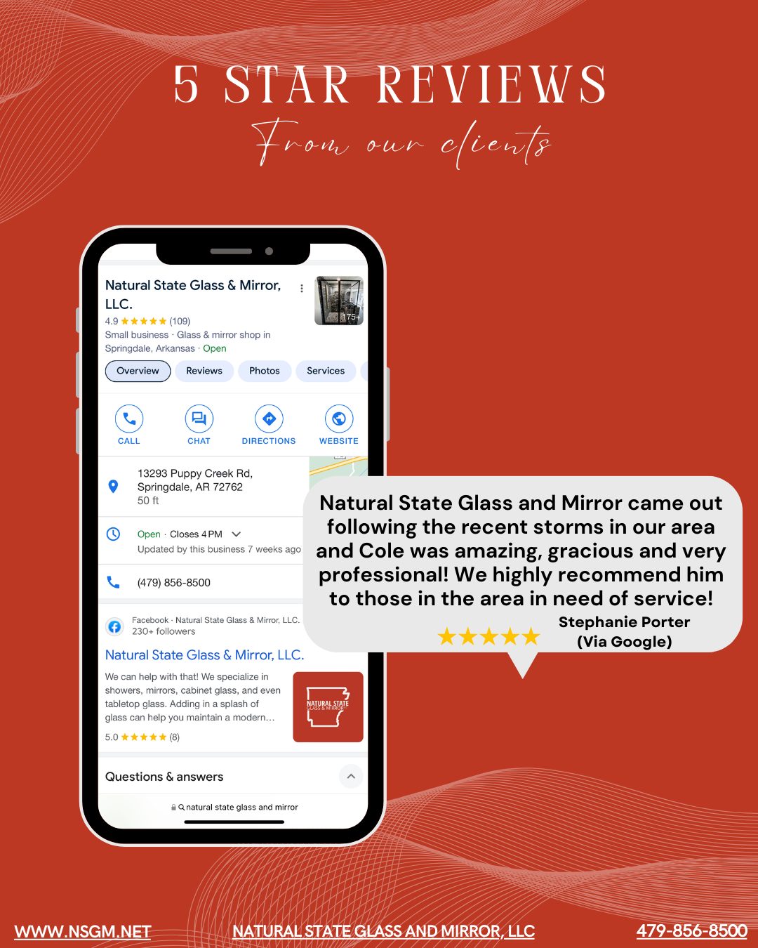 A few months ago when the tornado hit the area, we a had a high call rate on window glass. We did our best to keep up and get to people as quickly as possible. We loved being able to help the people in the community get window glass quickly and efficiently. THANK YOU for the kind review Stephanie!
