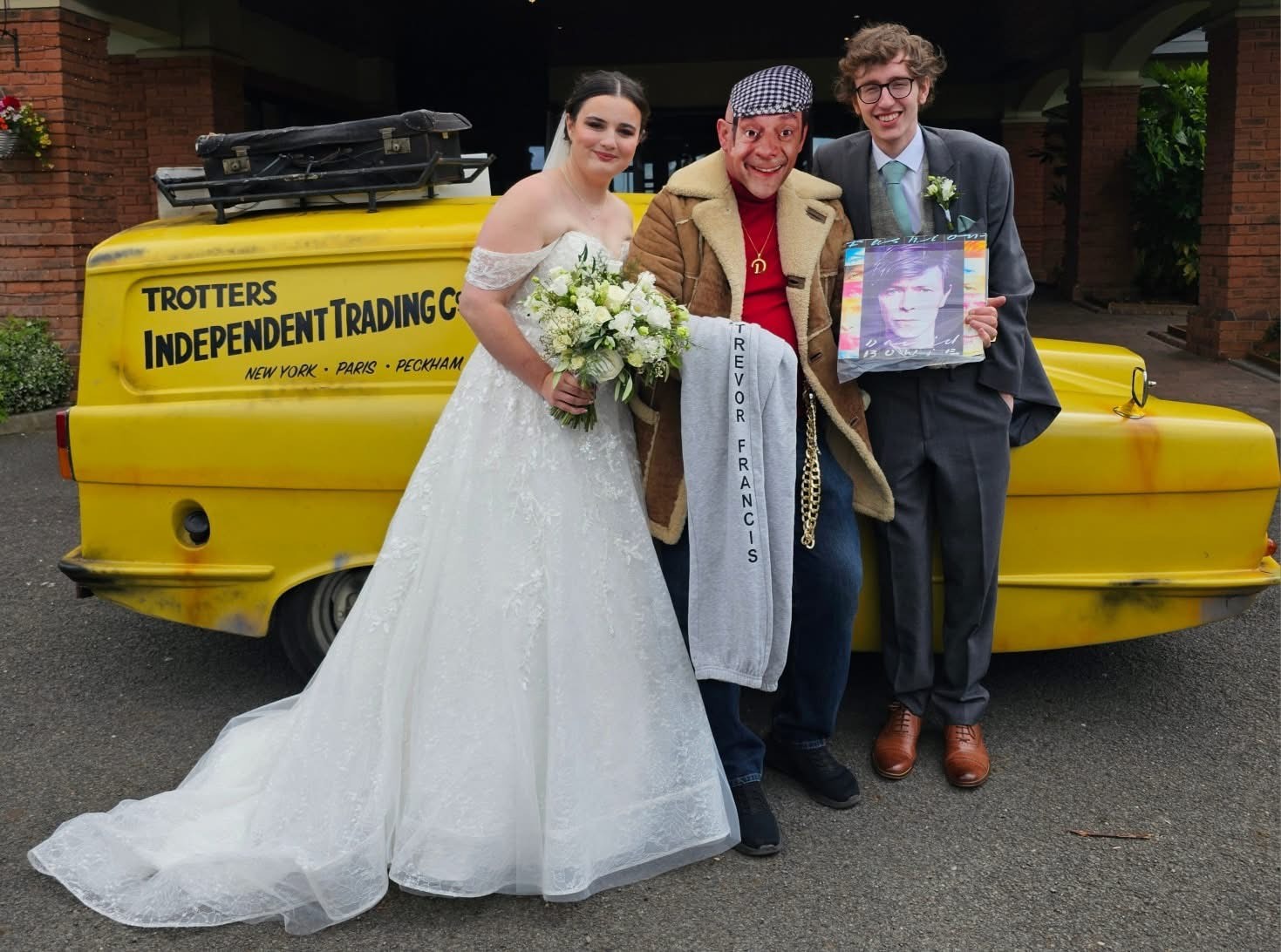 Another fabulous frock and another fabulous bride. I did Elle's Mum's dress a few years ago now and when the time came for Elle to get married I got my magic wand out again. Elle's dress had to have the bodice taken in and the hem shortened.
If that's Dell Boy does that make the bride and groom Rodney & Cassaaaandra? Congratulations to you both and thank you for allowing me to share these fabulous pictures.
Coincidentally that van used to be parked in the car park when I worked on Phantom Of The Opera in London back in the 80's Not sure why but hey ho!
#weddingseason #bridesmaids #burton #brides #clothingalterations #alterations #bridesmaidalterations #bridetobe #derbyshire #2025bride #2025bridetobe #wed2be #bride #wed2b #swadlincote #dressmaker #bridalseamstress #swadlincoteweddings #weddingdress #weddings #bridalalterations #sewing