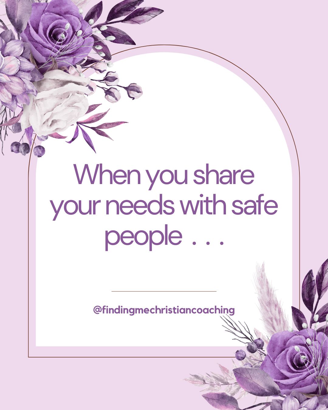 That's where the magic happens.
. . . you experience the BODY OF CHRIST functioning at its best.
Galatians 6:2 reminds us to “carry each other’s burdens,” and 1 Corinthians 12:12-27 paints a beautiful picture of how each of us plays a vital role in the body of Christ.
NEWS FLASH:
Asking for help isn’t a sign of weakness — it’s a reflection of how we were created to live – connecting, supporting and loving others.
When you name your need, you take a step toward greater self-awareness.
And you open the door to support, clarity, and change.
This is where life coaching is such a great resource, ladies!
Click the link in BIO 👆 to schedule a no-cost Zoom conversation with me.
You’ll walk away with insight, confidence, and Biblical truth reminding you who you are as God’s very loved daughter.
Don't wait another day! 👆💜
#needs #selfaware #takeaction #forwardmovement #movement #change #help #values #Christianlifecoachforwomen #ChristianEnneagramcoach #BatonRougeEnneagramcoach #localEnneagramlifecoach #Christianwomen #femaleleaders #BatonRougelifecoach #moms #grandmothers #Christianwomen