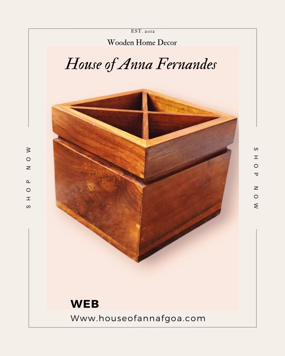 ✨ Elevate your home with handcrafted wooden organisers from House of Anna Fernandes 🌿
Perfect for adding warmth and functionality to your space.
Made with love from premium teak wood, each piece blends style with sustainability.
Shop now at www.houseofannafgoa.com
#HouseofAnnaFernandes #WoodenHomeDecor #HandcraftedElegance #GoaHomes #SustainableLiving #TimelessDesign #luxurylifestyle #LuxuryDecor #instadaily