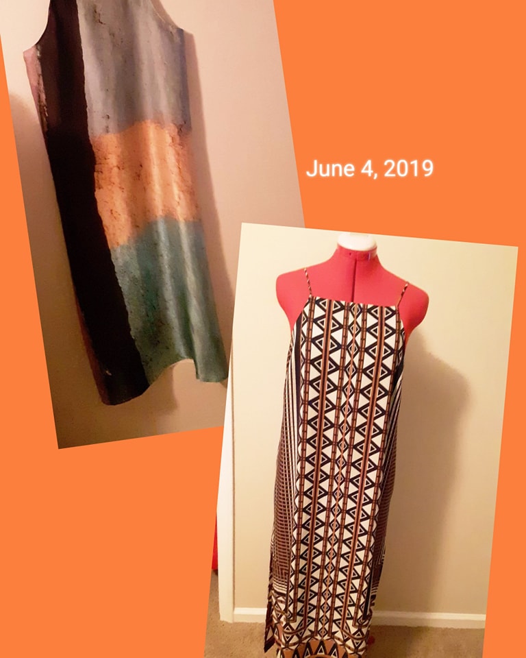 Omg, this picture popped up a few minutes ago in my photos from June 4th, 2019. I doubt I shared this with you already since I usually forget to post pics when they happen. Anyways, I do remember these beautiful silk dresses a client asked me to make. I seriously fell in love with the abstract print dress, I wanted to keep it for myself. It was a one-of-a-kind fabric the client had made and had just enough for one dress. I should've asked her to order more. They turned out so pretty,... I wonder what resort they're visiting right now.
#custommade #silkdress #onepiece #Oneofakind #art #style #abstractprint #dresses