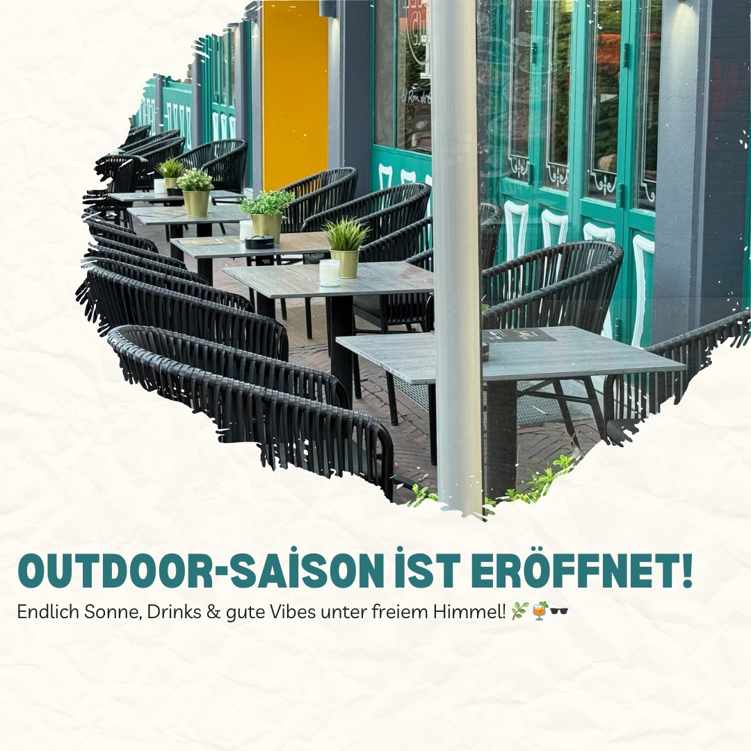 ☀️ Unser Outdoor-Bereich ist wieder geöffnet!
Endlich Sonne, Drinks & gute Vibes unter freiem Himmel! 🌿🍹🕶️
Ob zum entspannten Feierabend, einem kühlen Bier mit Freunden oder einem Date bei Sonnenuntergang – draußen ist jetzt der Place to be!
Also schnappt euch einen Platz in der Sonne – wir kümmern uns um den Rest 💛
Ach ja: Unsere QR-Codes auf den Tischen versorgen euch digital mit allen Karten & dem Cocktail der Woche zum Happy Hour Preis! 🍸
#OutdoorOpening #TerrassenZeit #MojitoEmden #EmdenErleben #DrinksInEmden #SundownerEmden #MoinMojito #EmdenGenießt #EmderAbende #FeierabendInEmden