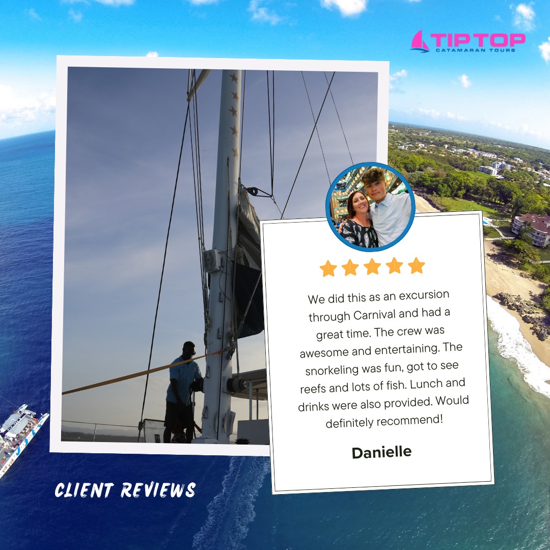 Thank you for sailing with us and leaving a 5-star review! 🌟✨
We're thrilled to have been a part of your adventure and can't wait to welcome you back on board. 🚤 Your kind words fuel our passion to keep delivering unforgettable experiences. See you on the waves again soon! 🌊
#tiptopcatamaran #customerlove #sailingadventure #oceanfun #gratefulheart #boatinglife #seasthaday #caribbeanescape #sailagain #5starreview #thankyou