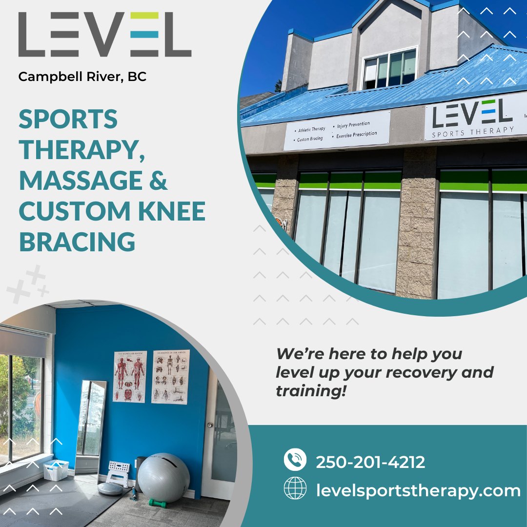 We are accepting new clients at Level Sports Therapy! Come visit the experts in Athletic Therapy, Massage, Custom Knee Bracing and ICBC motor vehicle accident treatments. Book online at levelsportstherapy.com or call 250-201-4212