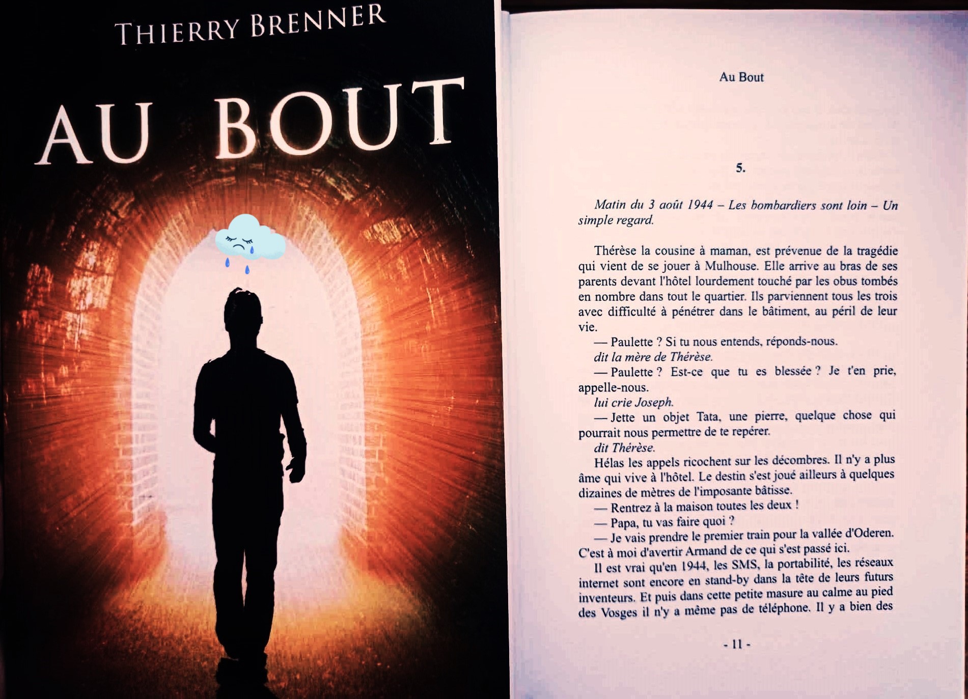 Ce qui arrive quand tu tournes une page de "Au Bout" le tome 1 de mon autobiographie . Tu en veux lire d'autres ?
#extrait #AuBout #roman #autobiograhique #tome1
Pitch - Au Bout Tome 1
Après un burn-out qui a failli le terrasser, un auteur de chansons se réveille métamorphosé. Des flashs de plus en plus précis de son passé émergent, lui révélant des pièces manquantes essentielles à sa reconstruction. Plongé dans un voyage intime à travers différentes époques de sa vie, il assiste au mariage de ses parents disparus, revit des moments clés de son existence et tente même de modifier certains événements. Mais bouleverser son passé peut-il réellement changer la perception de sa vie ? Et si ces visions étaient bien plus qu'un simple effet de sa mémoire ?
Des pouvoirs de transcommunication lui sont accordés, l'entraînant dans une quête intime et troublante. Mais il n'est pas seul dans ce voyage… Le lecteur, tout comme lui, se retrouve plongé dans ce labyrinthe de souvenirs.
Sauf que son passé ne se laisse pas faire. Les proches, y compris les disparus, s'invitent dans le récit, débattent, protestent, bousculent l'auteur… et même sa propre conscience s'en mêle, distillant réflexions piquantes et touches d'humour.
Entre quête de vérité, exploration sensorielle et réflexion sur l'identité , *Au bout * récit autobiographique immersif où réalité oblige le lecteur à avancer pas à pas aux côtés de l'auteur dans cette reconstruction fascinante aussi surprenante qu'inspirante.