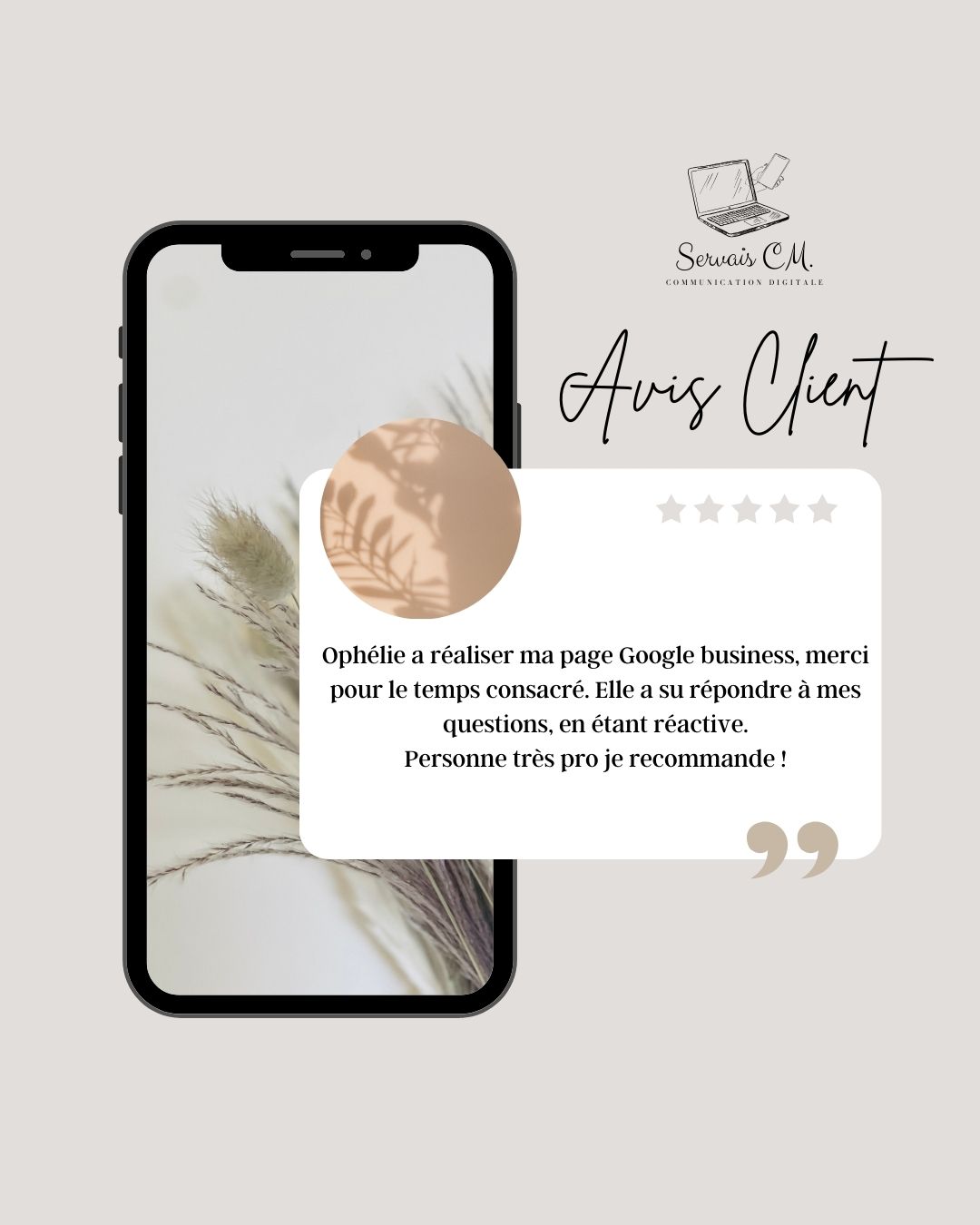 🌟 Merci pour votre confiance ! 🌟
Un grand merci à Stéphane Agogué pour ce retour positif ! 😊✨
🚀 Création et optimisation de votre page Google Business
📍 Plus de visibilité locale et une meilleure présence en ligne
💡 Un accompagnement personnalisé et réactif
Chez Servais CM , nous mettons notre expertise à votre service pour booster votre visibilité sur Google ! 💻📈
🔹 Besoin d'optimiser votre présence en ligne ? Contactez-nous dès maintenant ! ✨
#GoogleBusiness #VisibilitéEnLigne #AvisClient #MarketingDigital #ServaisCM #RéférencementLocal #Entrepreneur