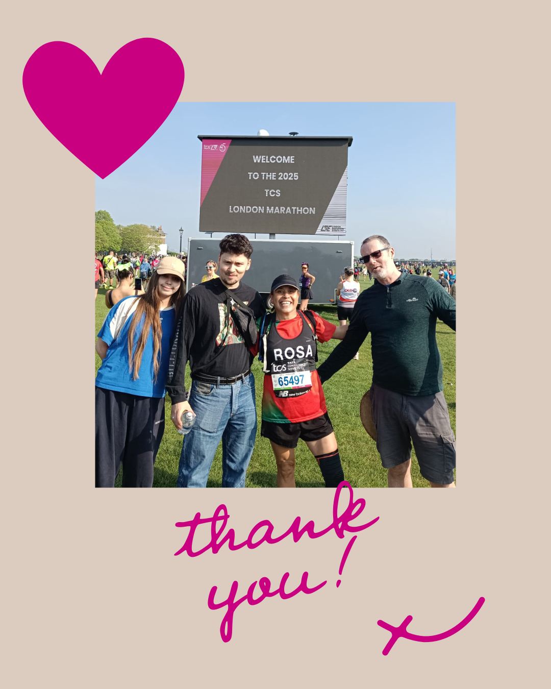 A huge T H A N K Y O U to Rosa Snow for raising an impressive £677 for força strength against cancer by running the London Marathon. 🙏🏻💕
It was Rosa's first-ever marathon, and despite pain and leg spasms in the final miles, she was determined to finish.
Rosa, you're amazing. Thank you so much for the funds you've raised and for your ongoing support for our charity, helping local people living with cancer. 👏👏
Here she is at the start with her wonder family (support crew!):
@londonmarathon #strengthagainstcancer #forçastrengthagainstcancer