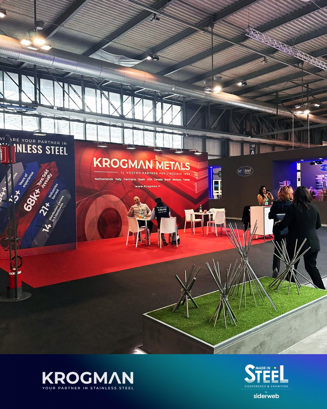 What an incredible event! The Made in Steel - Conference & Exhibition was a success 🙌
Check out our photo recap capturing the energy and highlights from all three days of the exhibition! 🔥
Thank you again to everyone who stopped by our bright red booth. It was indeed a pleasure to meet you all.
#MadeInSteel #Exhibition #PhotoHighlights #Krogman #YourPartnerInInox