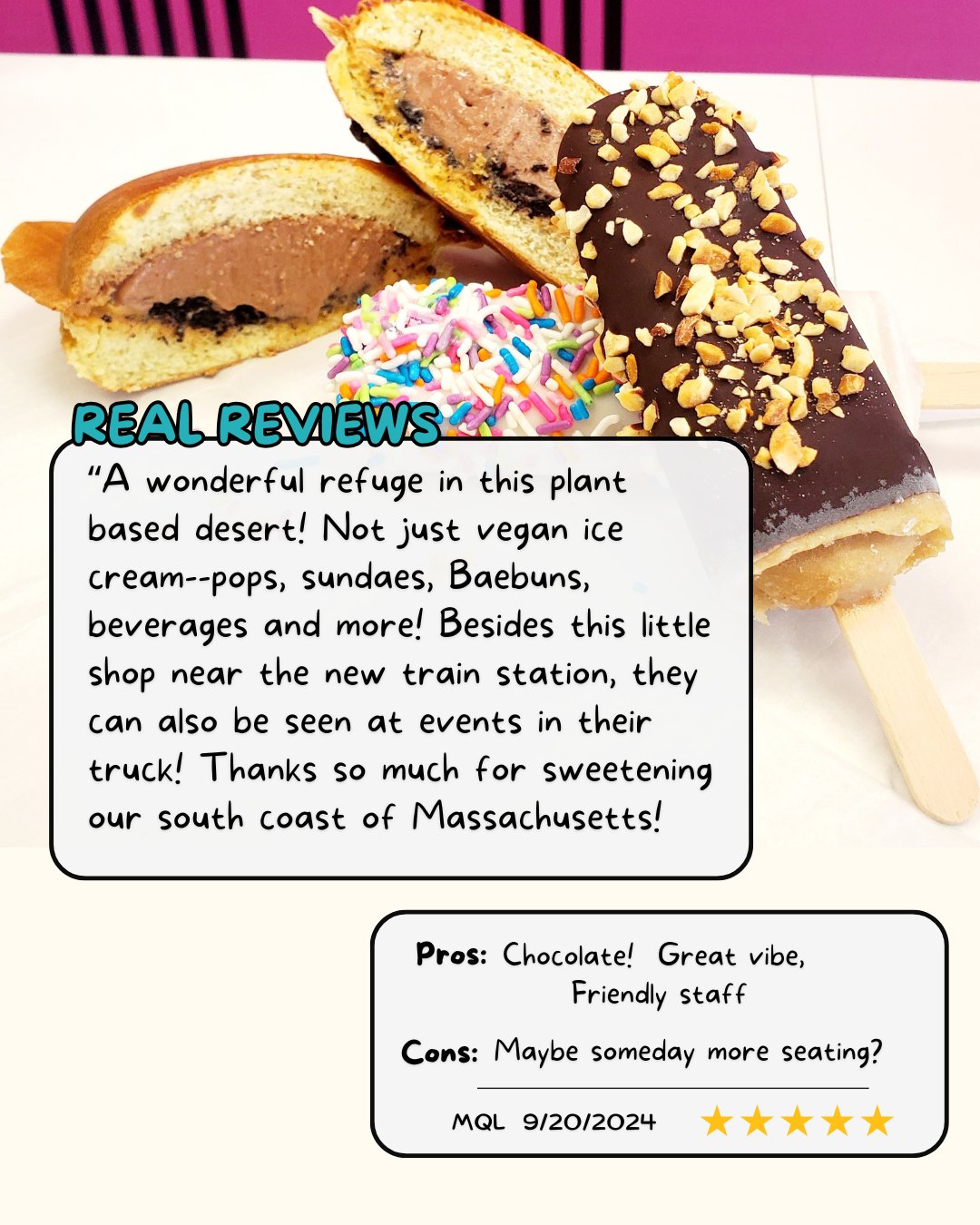 Reviews like this hit us right in the feels 💛
We're here for bold flavors and big love - and this @happycow shoutout reminds us why we do what we do!
Also? The seating suggestion is fair...and on the vision board 🥰
Tried Sorbae lately? Drop us a review and maybe your words will land on the grid next!