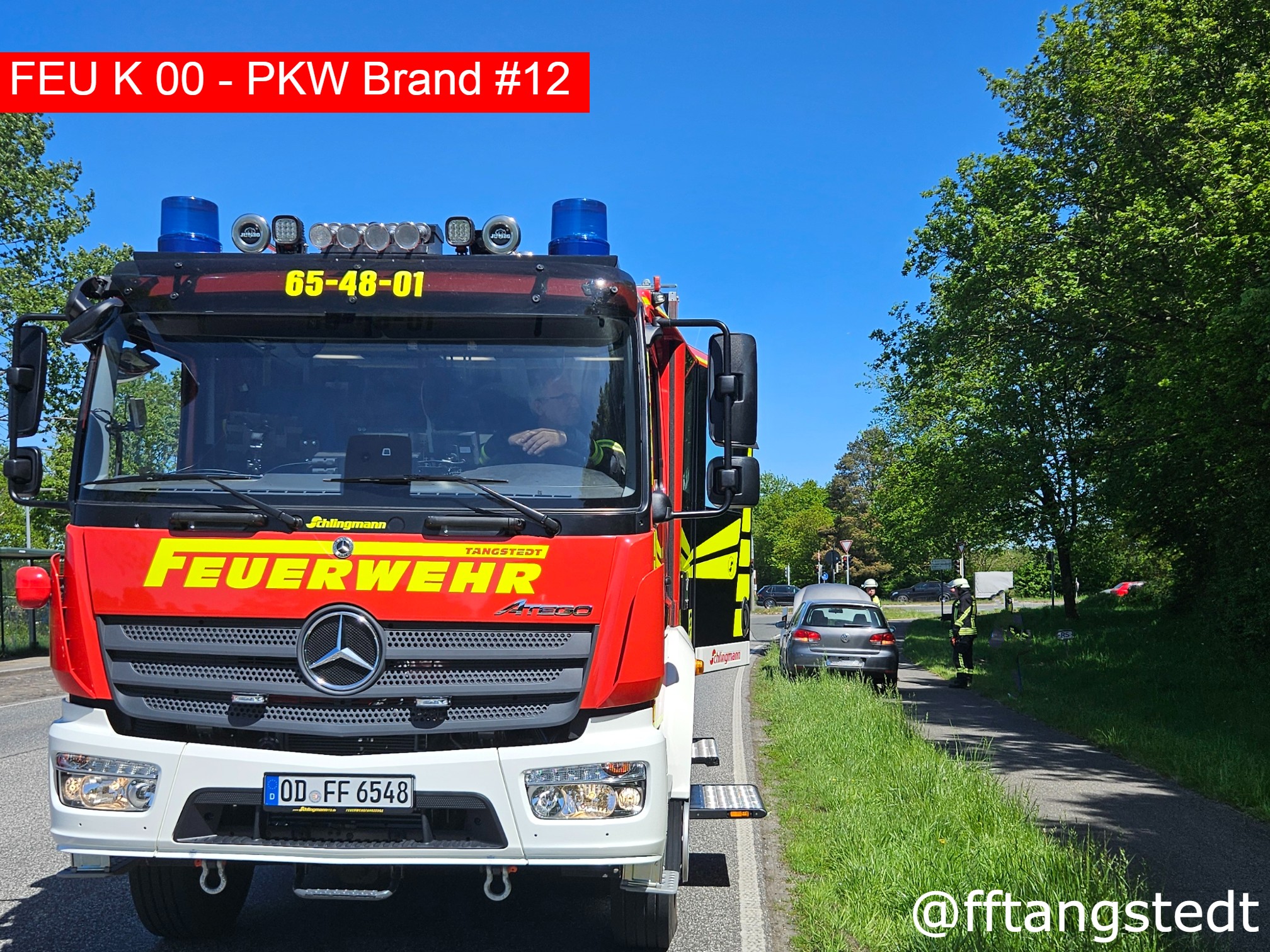 🚨 Nr. 12/2025
📆 11.05.2025, 13:16 Uhr
📟 FEU K 00 - PKW Brand
🌐 OT Tangstedt / B432 Kreuzung Bützberg
⚠Wir wurden zu einem gemeldeten PKW Brand alarmiert. Vor Ort eingetroffen bestätigte sich dies glücklicherweise nicht. Mittels der Wärmebildkamera konnte festgestellt werden, dass eine Bremse heiß gelaufen war und die Temperaturen in dem Bereich ca. 300°C betrugen. Da sich die Temperatur jedoch bereits nach kurzer Zeit deutlich reduzierte wurde die Einsatzstelle der Polizei übergeben, sodass für uns keine weiteren Maßnahmen erforderlich waren.
Alarmierte Kräfte: FF Tangstedt, 2x Polizei
👍🏼Like=Vielen Dank an die Einsatzkräfte🧑🏼🚒🧑🏼🚒
Alle Einsätze findest du hier:
https://www.feuerwehr-tangstedt.de/einsaetze-2025
#feuerwehr #firefighter #freiwilligefeuerwehr #ehrenamt #retterherz #blaulicht #blaulichtfamilie #fireandrescue #einsatz #alarm #atemschutz #feuer #technischehilfeleistung #einsatzfahrzeug #löschfahrzeug #notruf #instagram #insta #instagramreels #reelsinstagram #reelsofinstagram #instagramreel #reels #kreisstormarn #schleswigholstein #feuerwehr #tangstedt
