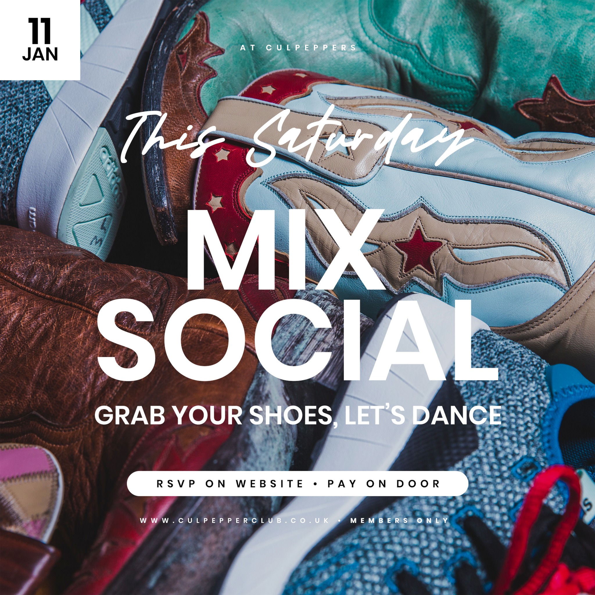 Join us this Saturday (11th) with a Mix Line Dance Social. RSVP via our website to guarantee entry, pay on door. Requests welcome. Doors 7:30pm • 8:00pm - 11:00pm. Members only.
RSVP today, visit our website - link in bio.
#culpeppersuk #culpepperclub #linedancing #linedance #dance #social #basildon #essex