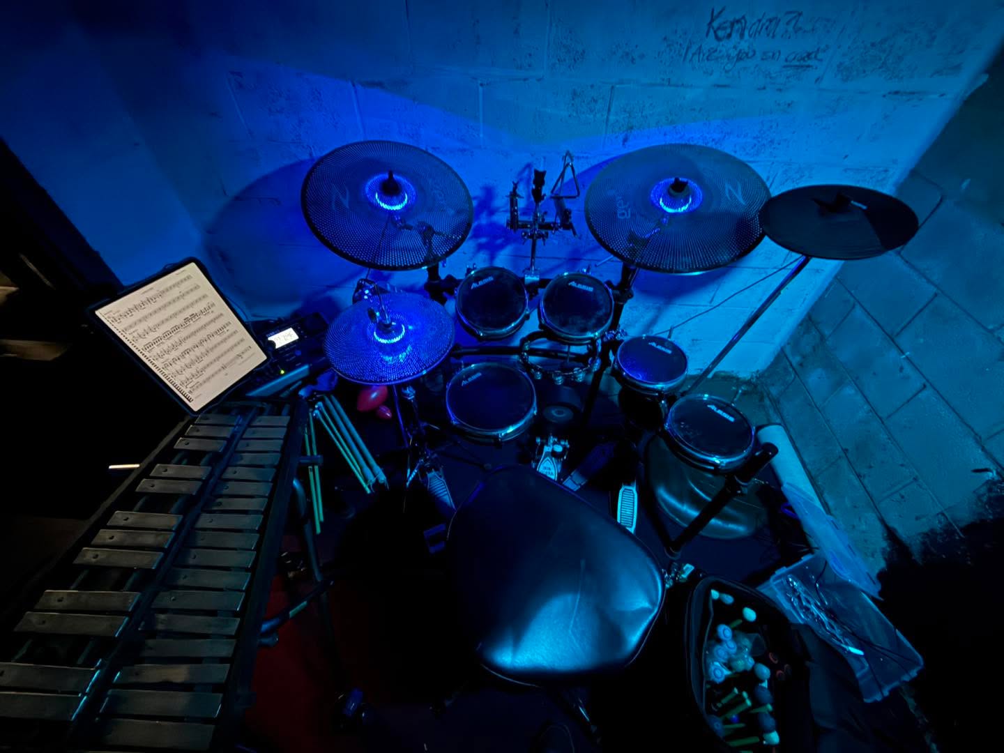 Opening night of Next to Normal at Street Lamp! Going with a mostly electric kit for this production.