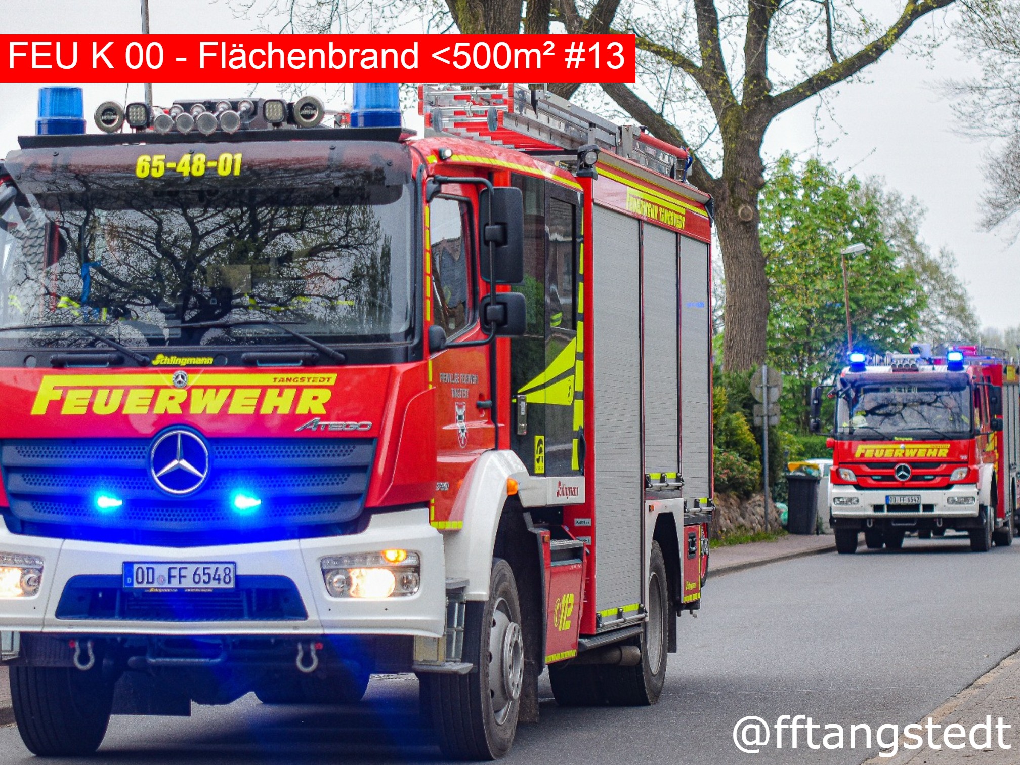 🚨 Nr. 13/2025
📆 13.05.2025, 15:34 Uhr
📟 FEU K 00 - Flächenbrand <500m²
🌐 OT Wulksfelde / Wulksfelder Damm
⚠Gemeinsam mit unseren beiden Nachbarwehren aus Wilstedt und Wulksfelde, wurden wir in das Einsatzgebiet unserer Wulksfelder Kameraden alarmiert. Vor Ort sollte ein Knick von ca. 5m² an einem Radweg brennen - bei Eintreffen handelten es sich um ca. 20m². Das Feuer konnte schnell mit einem C-Rohr unter Kontrolle gebracht und gelöscht werden. Nach einer abschließenden Überprüfung mit der Wärmebildkamera wurde die Einsatzstelle der Polizei übergeben. Ca. eine halbe Stunde nach Alarmierung waren wir wieder einsatzbereit an der Wache.
Alarmierte Kräfte: FF Tangstedt, @ff_wilstedt , FF Wulksfelde, Polizei
👍🏼Like=Vielen Dank an die Einsatzkräfte🧑🏼🚒🧑🏼🚒
Alle Einsätze findest du hier:
https://www.feuerwehr-tangstedt.de/einsaetze-2025
#feuerwehr #firefighter #freiwilligefeuerwehr #ehrenamt #retterherz #blaulicht #blaulichtfamilie #fireandrescue #einsatz #alarm #atemschutz #feuer #technischehilfeleistung #einsatzfahrzeug #löschfahrzeug #notruf #instagram #insta #instagramreels #reelsinstagram #reelsofinstagram #instagramreel #reels #kreisstormarn #schleswigholstein #feuerwehr #tangstedt