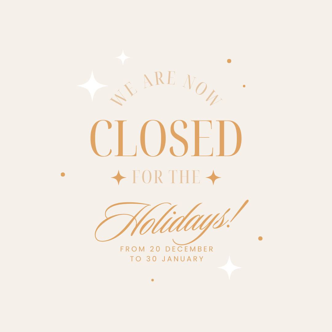 OFFICIALLY CLOSED
We are officially closed for the Holidays! Thank you for all of your fabulous orders over the year and continued support for my small business.
I start a new job in the New Year which means changes for how I run my small business. We will be re-opening in the New Year at a later date to allow myself time to adjust to a new routine. Along with the later opening date our turn around times will also be extended.
Wishing you and yours a very Merry Christmas and a Happy New Year.
β¨ππ
ππ
ππ
β¨