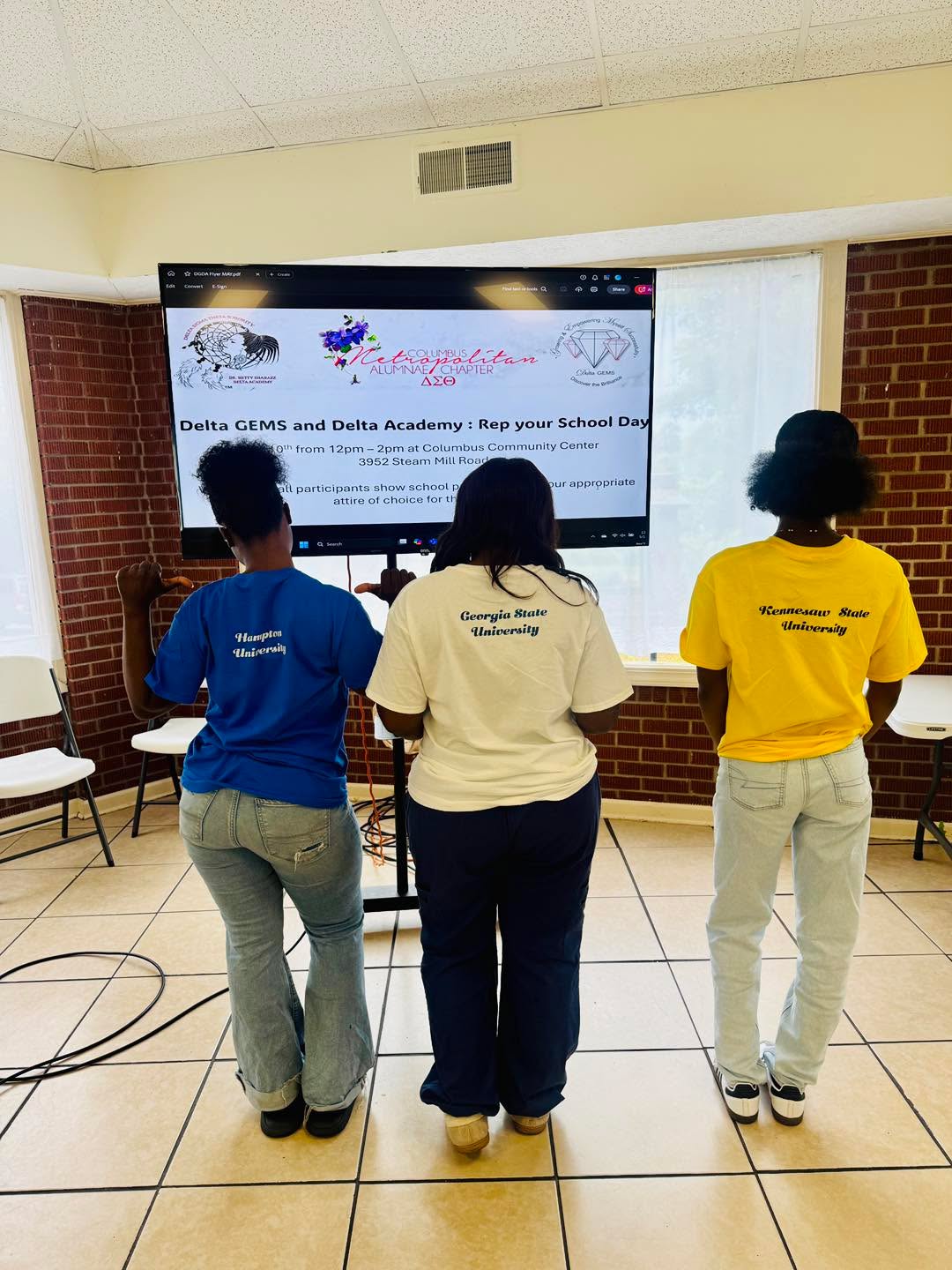The theme for the final Delta GEMS and Academy meeting of the program year was “Rep Your School.” Our 4 graduates presented information about their journeys to selecting their chosen undergraduate institutions. Three out of four are pursuing nursing. Thank you Educational Development Committee under the leadership of Maiya Harris and Tamara Ginn. We look forward to our end of the year Sneaker Ball! 🥰 #CMACimpact #DGDA