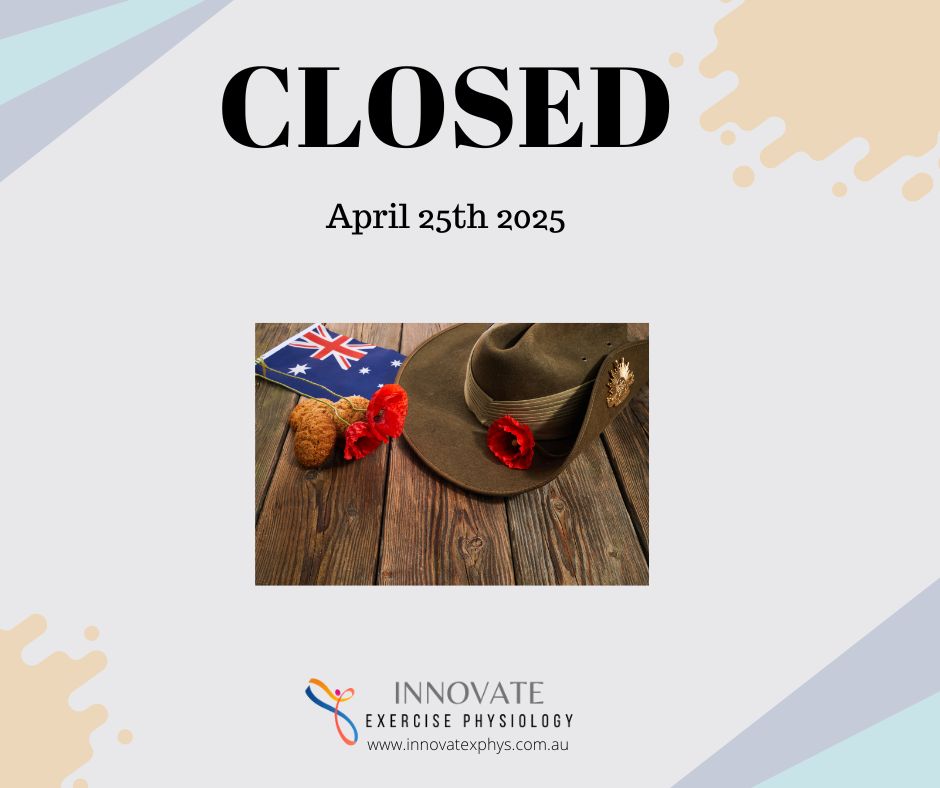 Lest We Forget 🌺
This Friday, April 25, Innovate Exercise Physiology will be closed for ANZAC Day.
As we do every year, we pause to honour the service and sacrifice of our veterans — including the incredible men and women who have come through our doors for support over the years.
We’re proud to have played a small part in the journey of those who’ve served, and we thank them deeply for their courage and commitment.
We’ll reopen as normal on Saturday, April 26.