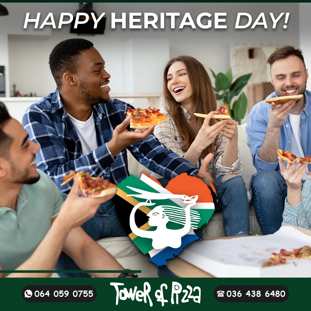 ๐Celebrate Heritage Day with a slice of tradition!
Join us at Tower of Pizza where every bite tells a story. Bring your friends and family to honour our rich heritage with delicious flavours that bring us together!
#HeritageDay #TowerOfPizza #Pizza #LocalCuisine #SouthAfrica #SouthAfricanHeritage #CelebrateDiversity