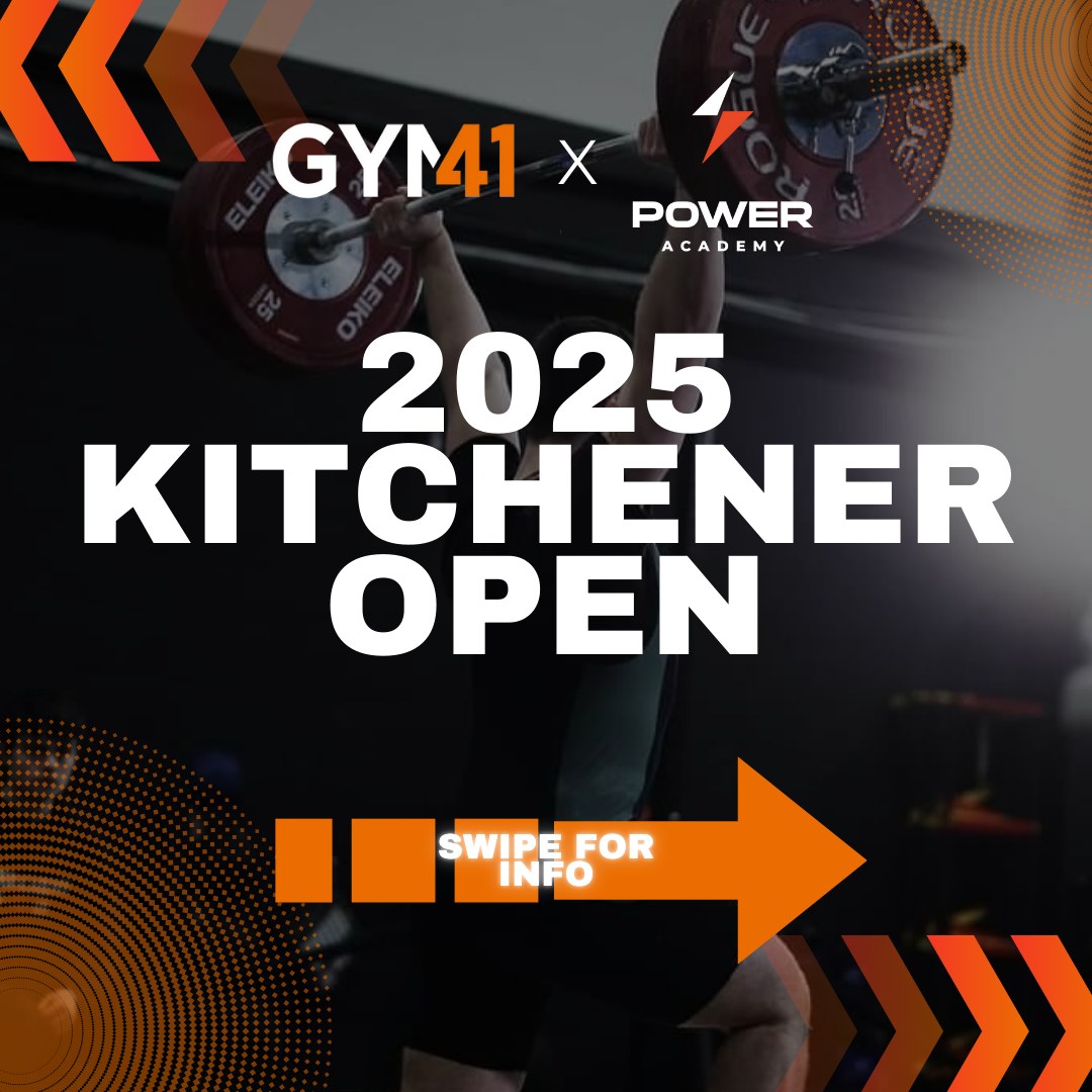We are one week away from the 2025 Kitchener Open! We will do our best to move equipment to an available space while the turf area is being used for the competition. Come check out the sport of Olympic Weightlifting in person and support us ⬆️⬆️⬆️!!
#Kitchener #Waterloo #Cambridge #Gym41 #gym #fitness #olympicweightlifting