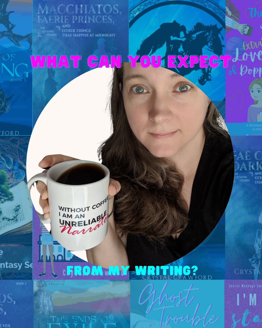 An image-only version of the Reel I posted the other day, for those who prefer static posts to video. <3
If you're wondering what kinds of things I write... or what type of stuff I post here on social media, this post covers it all!
Also, I often share things for free with my readers (like my currently posting YA fantasy-mystery serial on my website!), and the free story downloads you get for subscribing to my monthly newsletter (plus all the additional details about my life, my WIPs, and upcoming projects I talk about in that newsletter)... but there were only so many bubbles I could fit on these graphics. 😅 If you're interested in either of those, I'd love for you to check them out! Links are below and also in my bio. :)
FREE TO READ young adult (clean!) fantasy-mystery serial: >>http://ccrawfordwriting.com/aubreylance-season1<<
(Posts new episodes NIGHTLY Monday-Saturday... 27 episodes out of 67 posted so far!)
Subscribe to my monthly email newsletter: >>http://ccrawfordwriting.com/subscribe<<